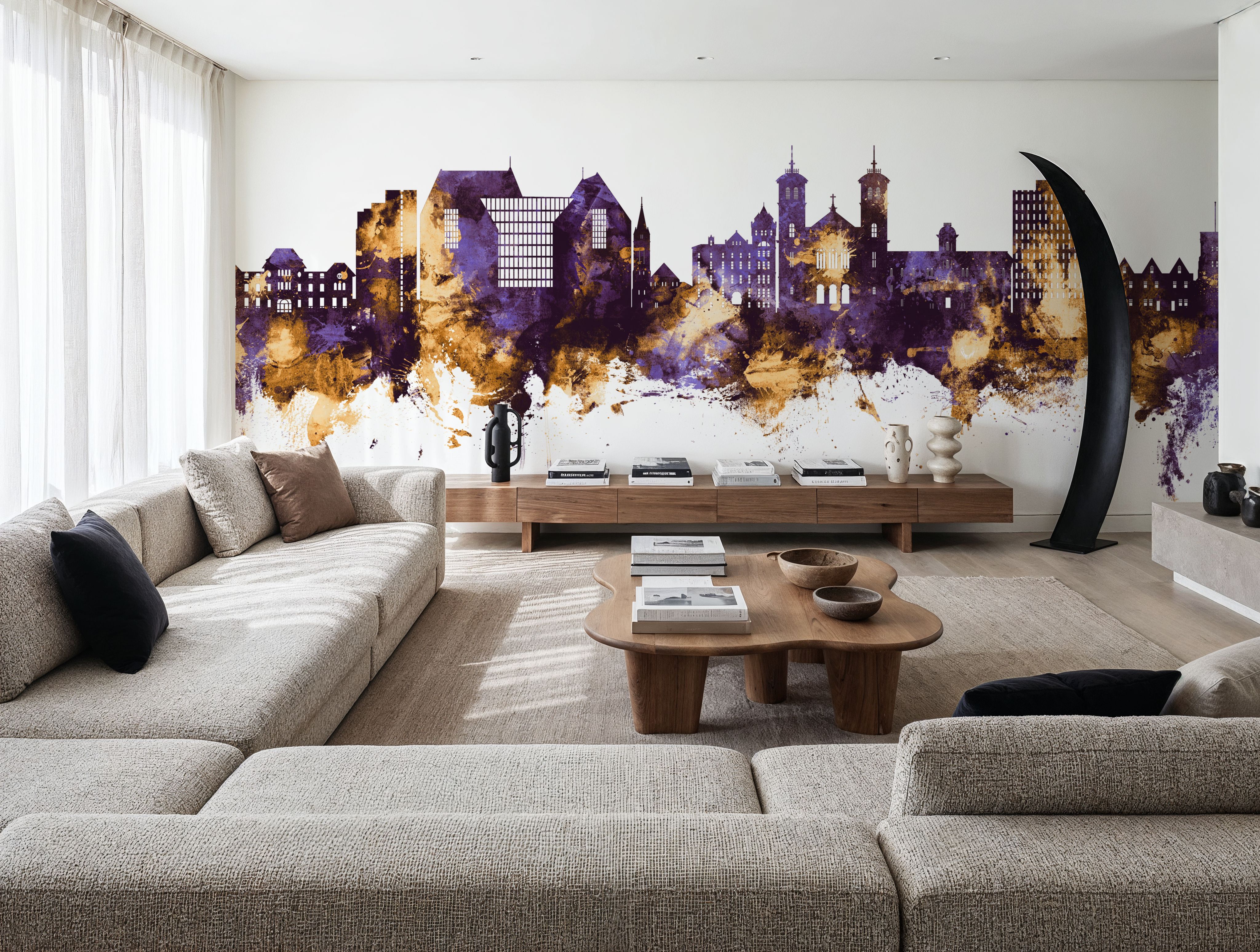 St John's Canada Skyline Purple & Gold