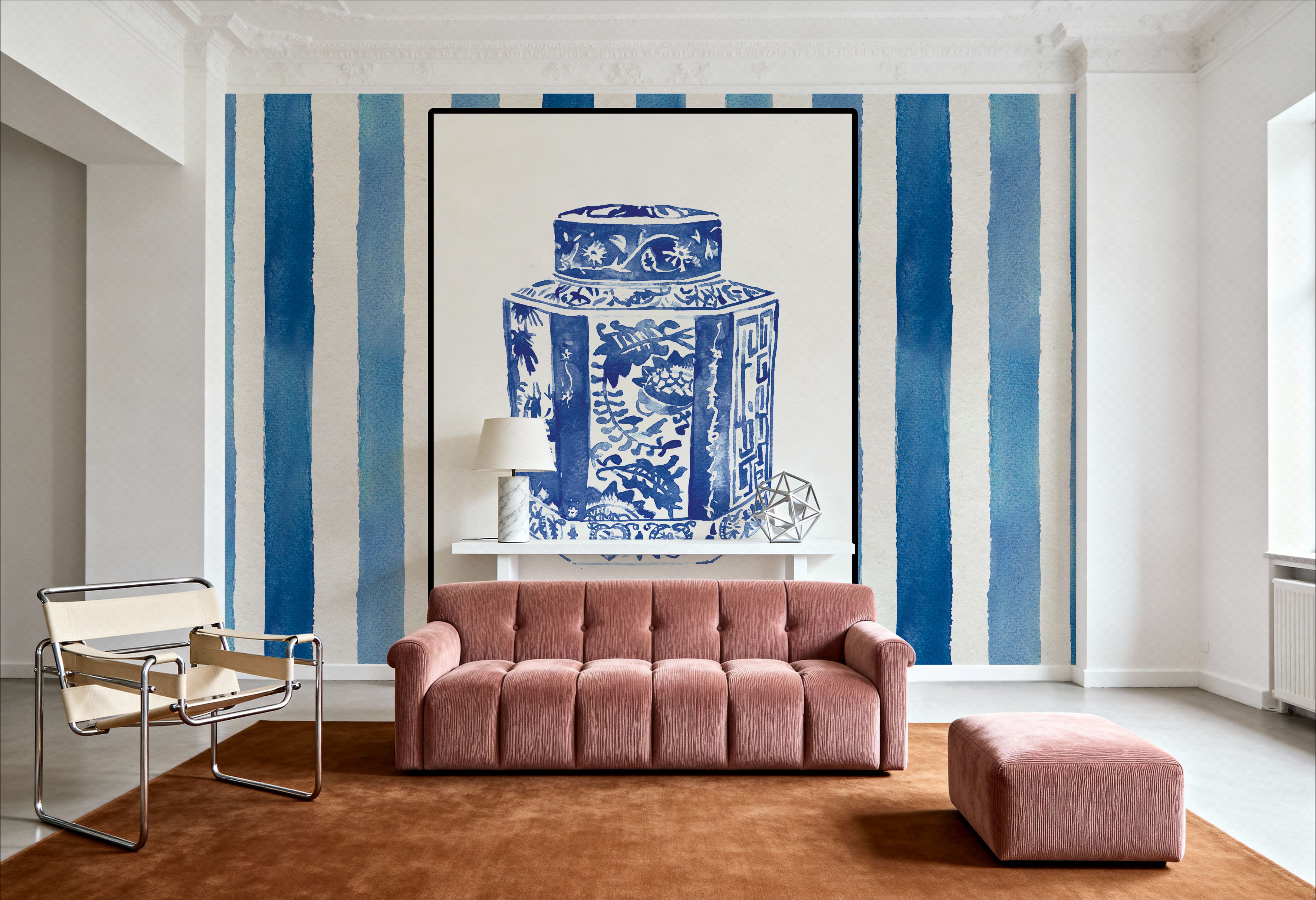 Chinoiserie Vase I Stripes