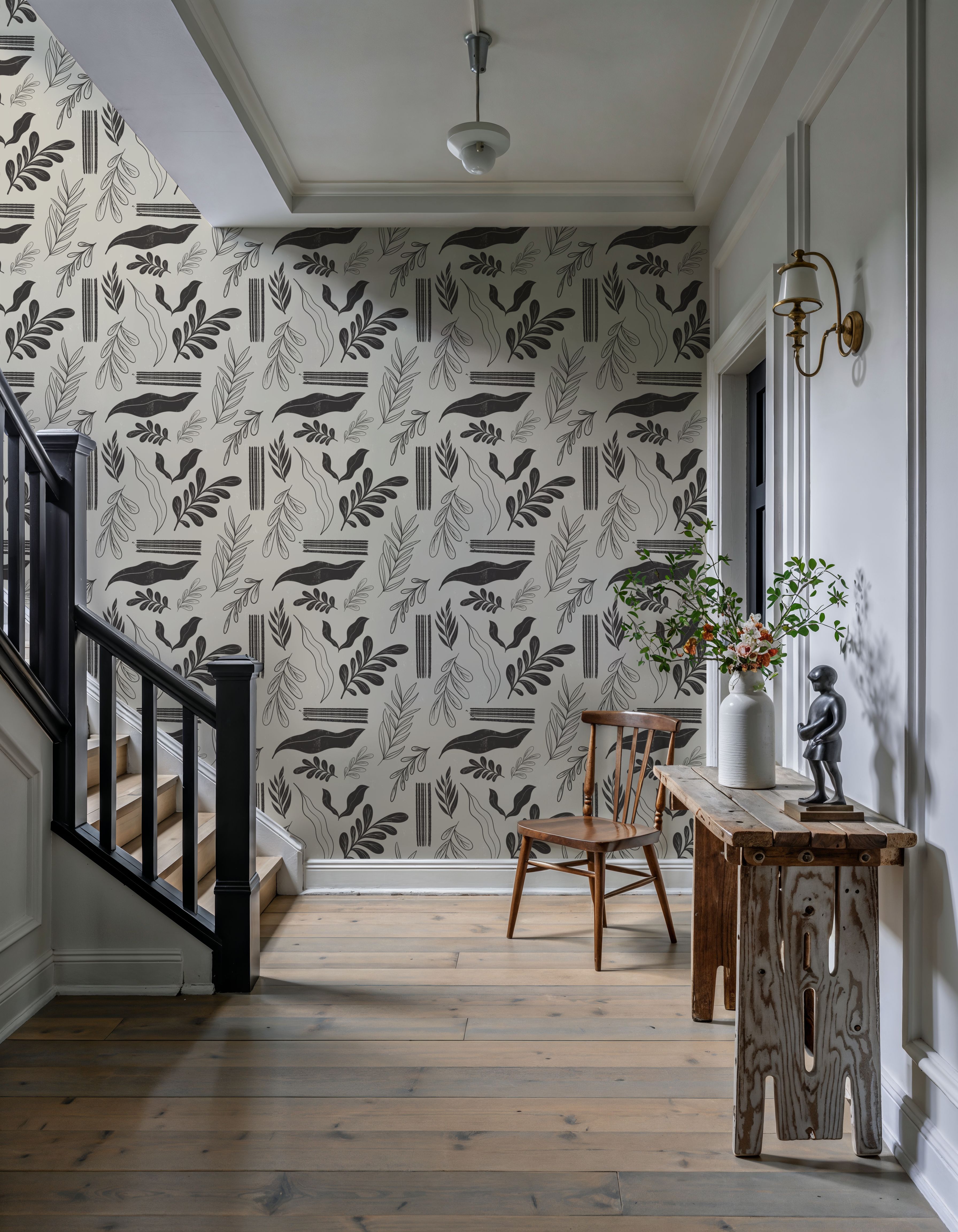 Autumn Leaves Dark Gray