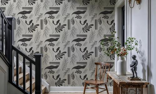 Autumn Leaves Dark Gray