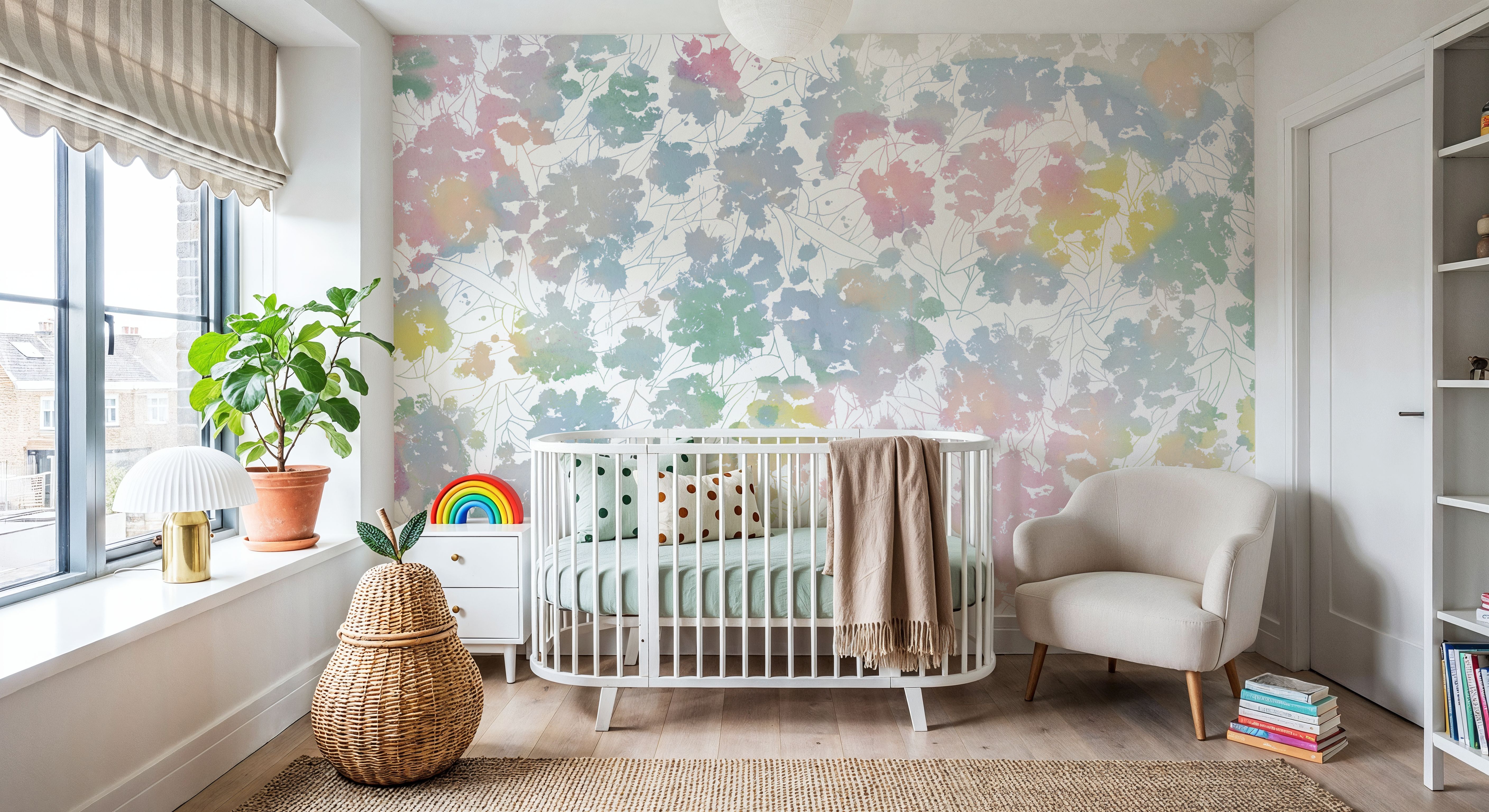 Pastel Poufs on White