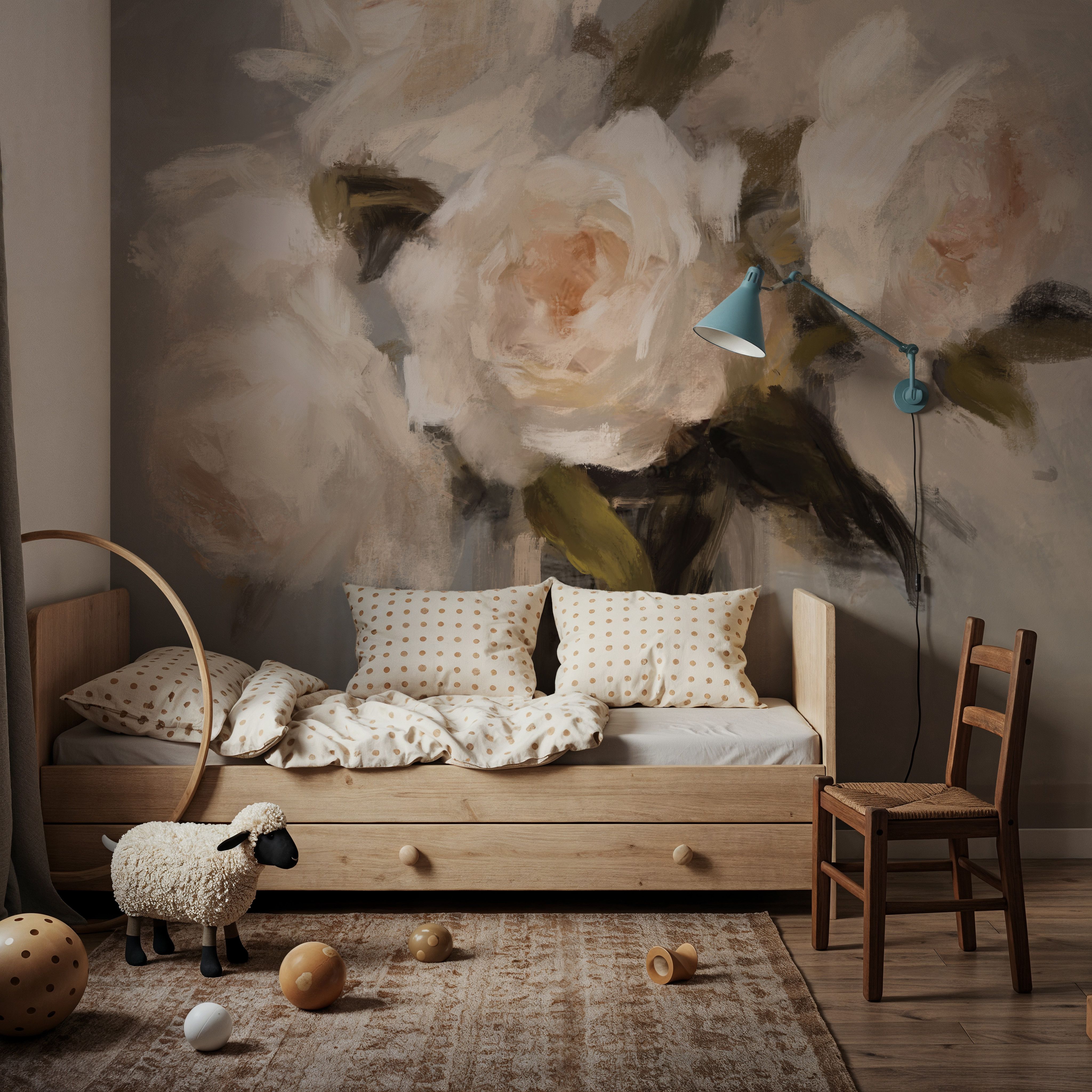 Painterly White Roses
