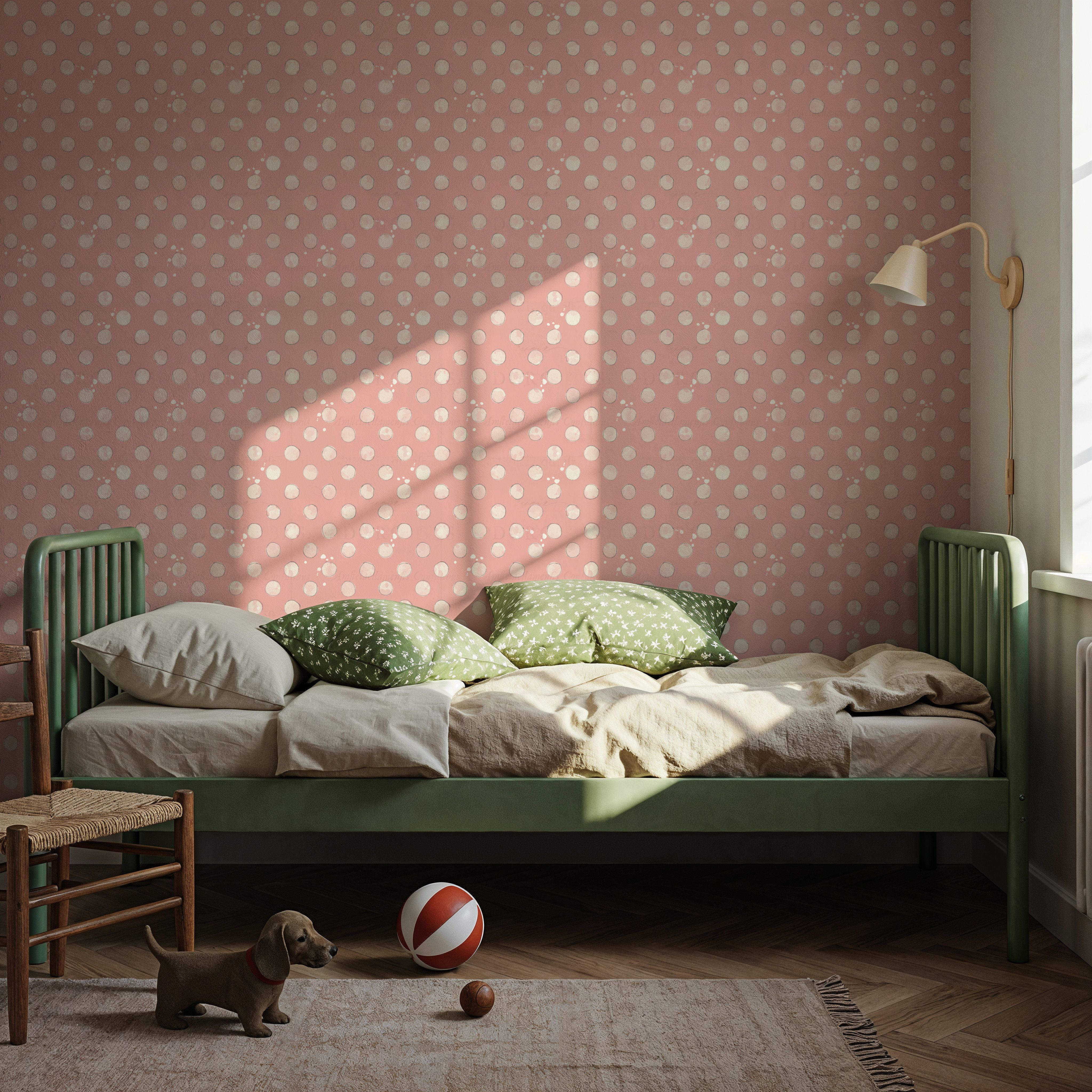 Dotted Dreams Red, Wallpaper