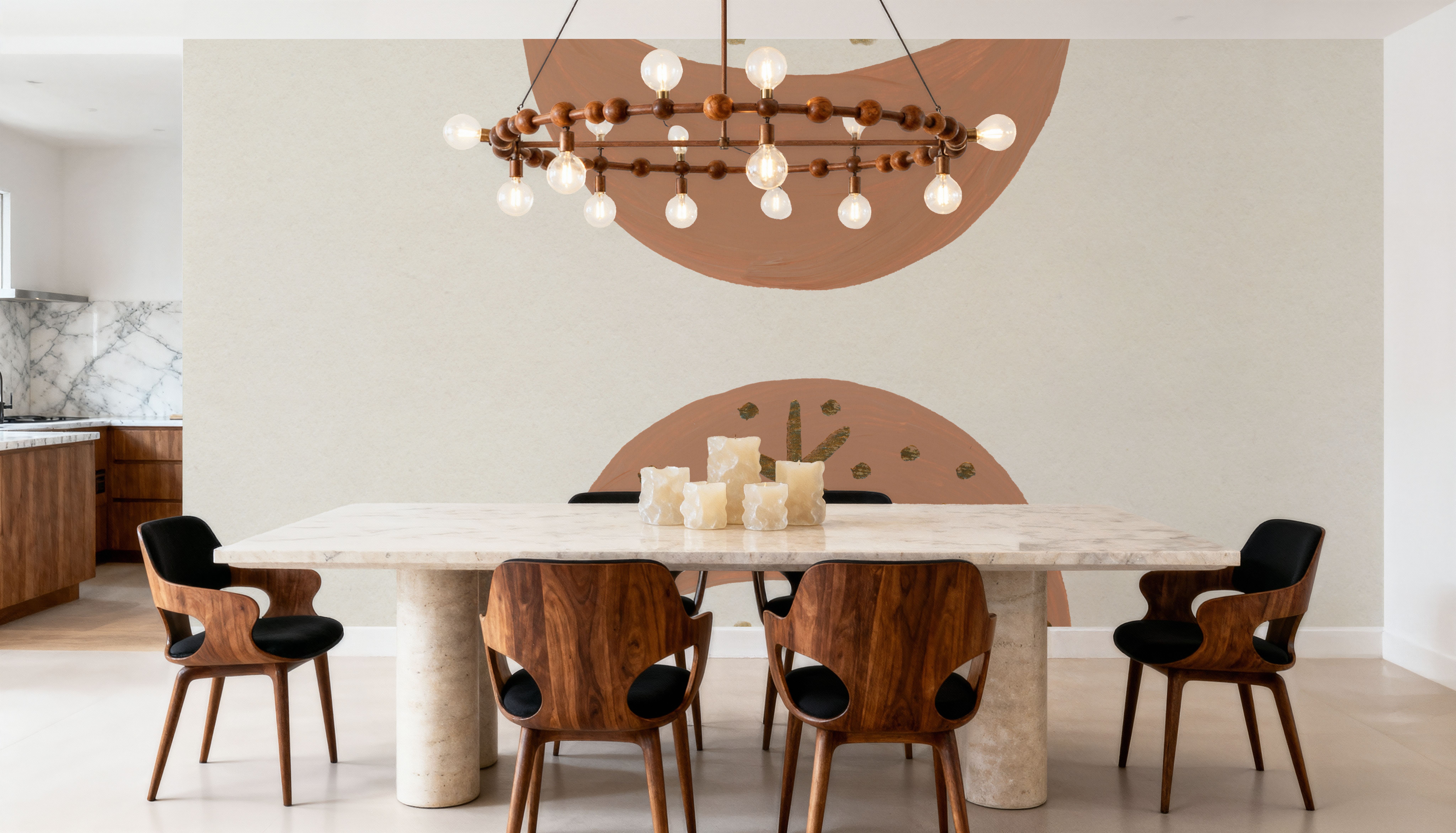 Serene Moon and Sun Beams