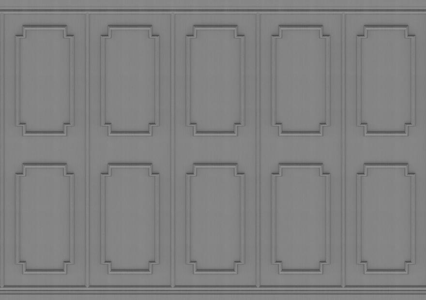 Faux Wall Panel Moulding, Soft Grey