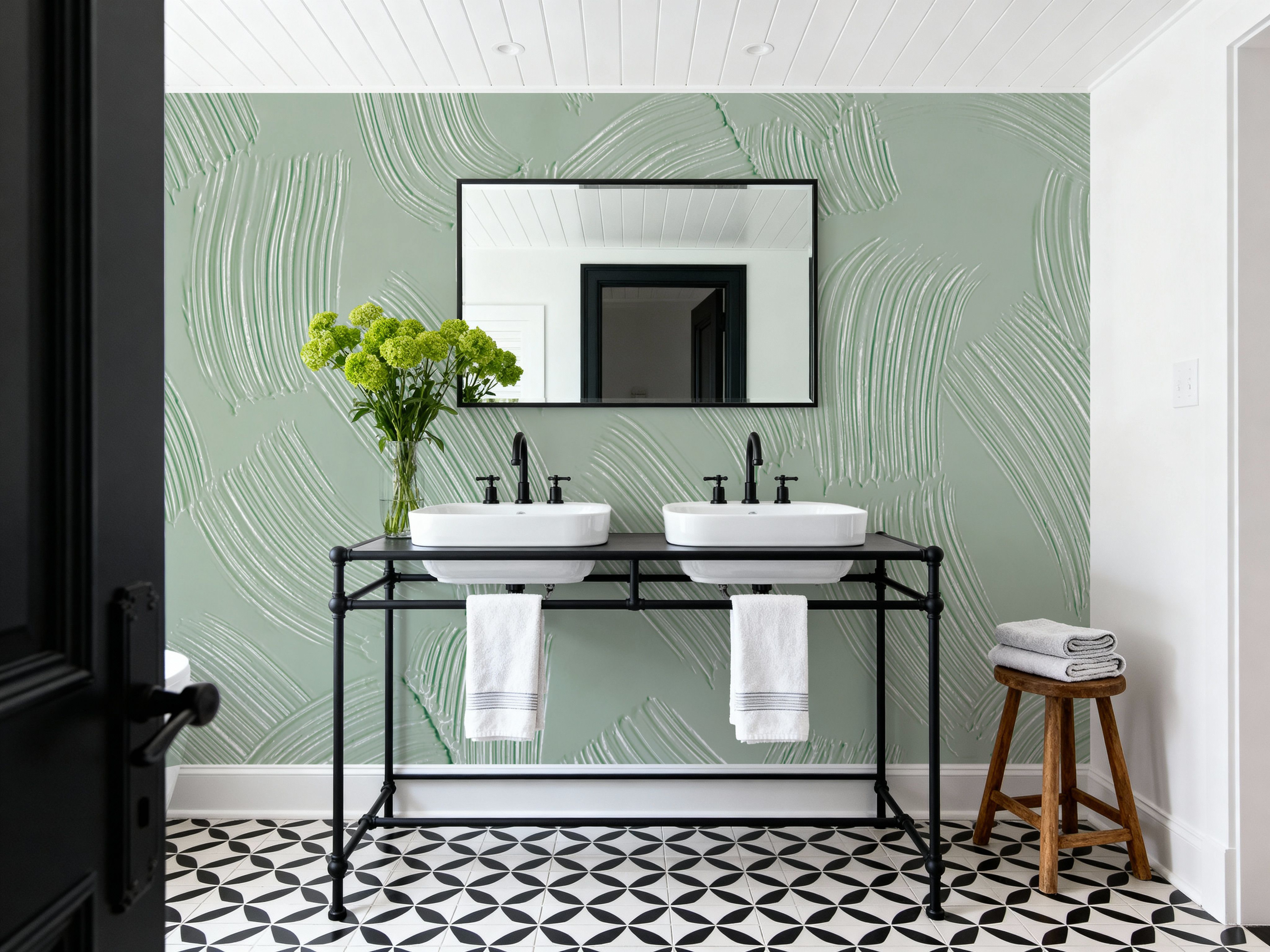 Stylized Brush Strokes, Mint