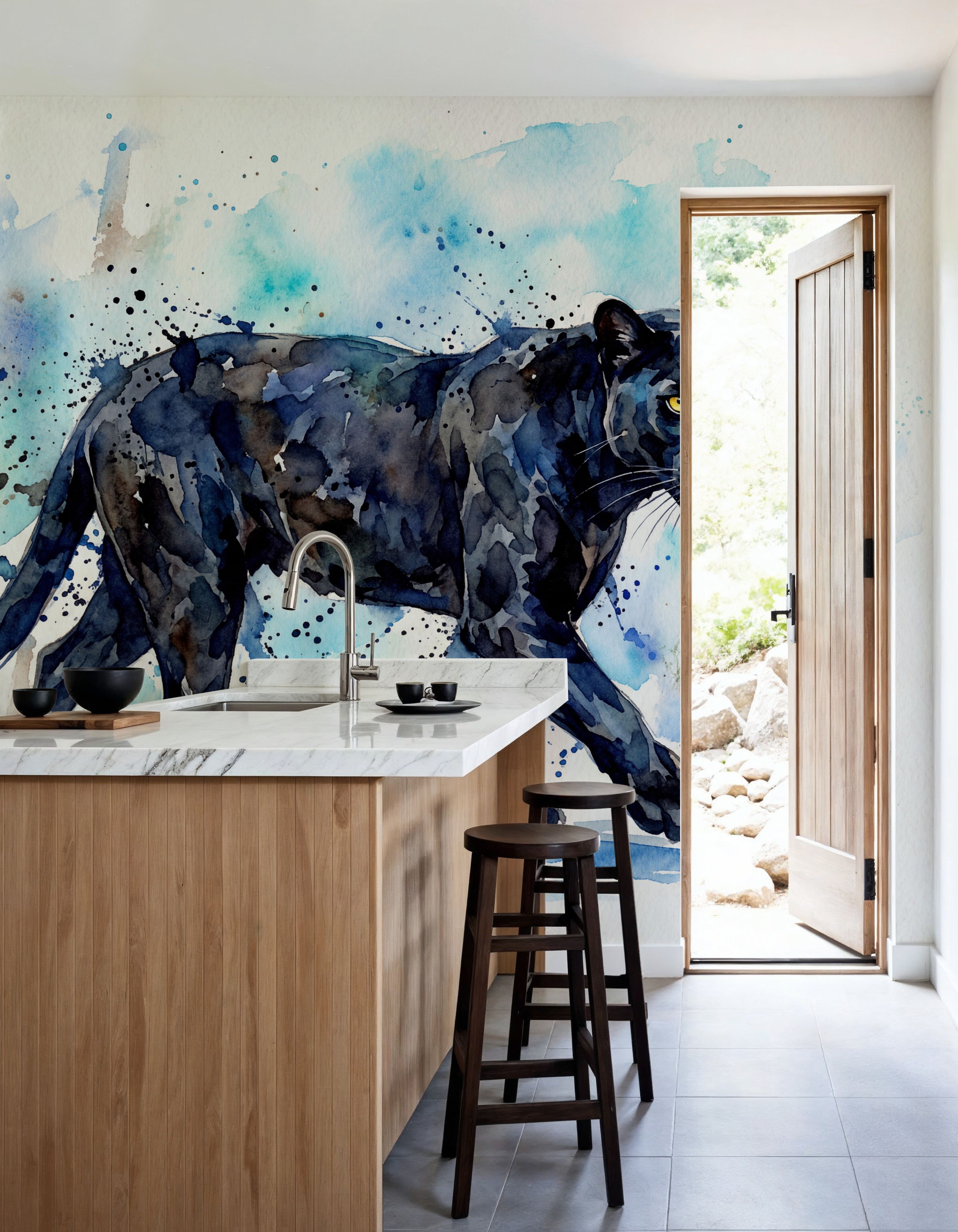 Puma - Watercolor Predators Series