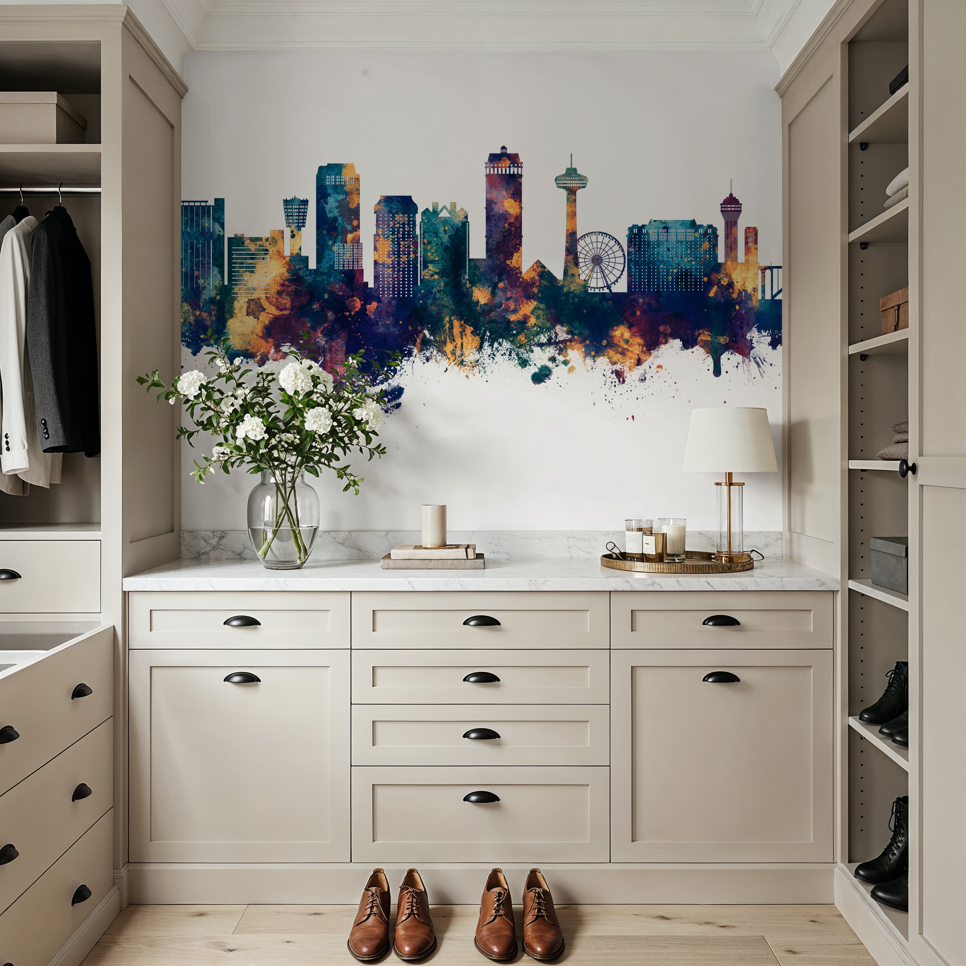 Niagara Falls Skyline Blue & Bronze