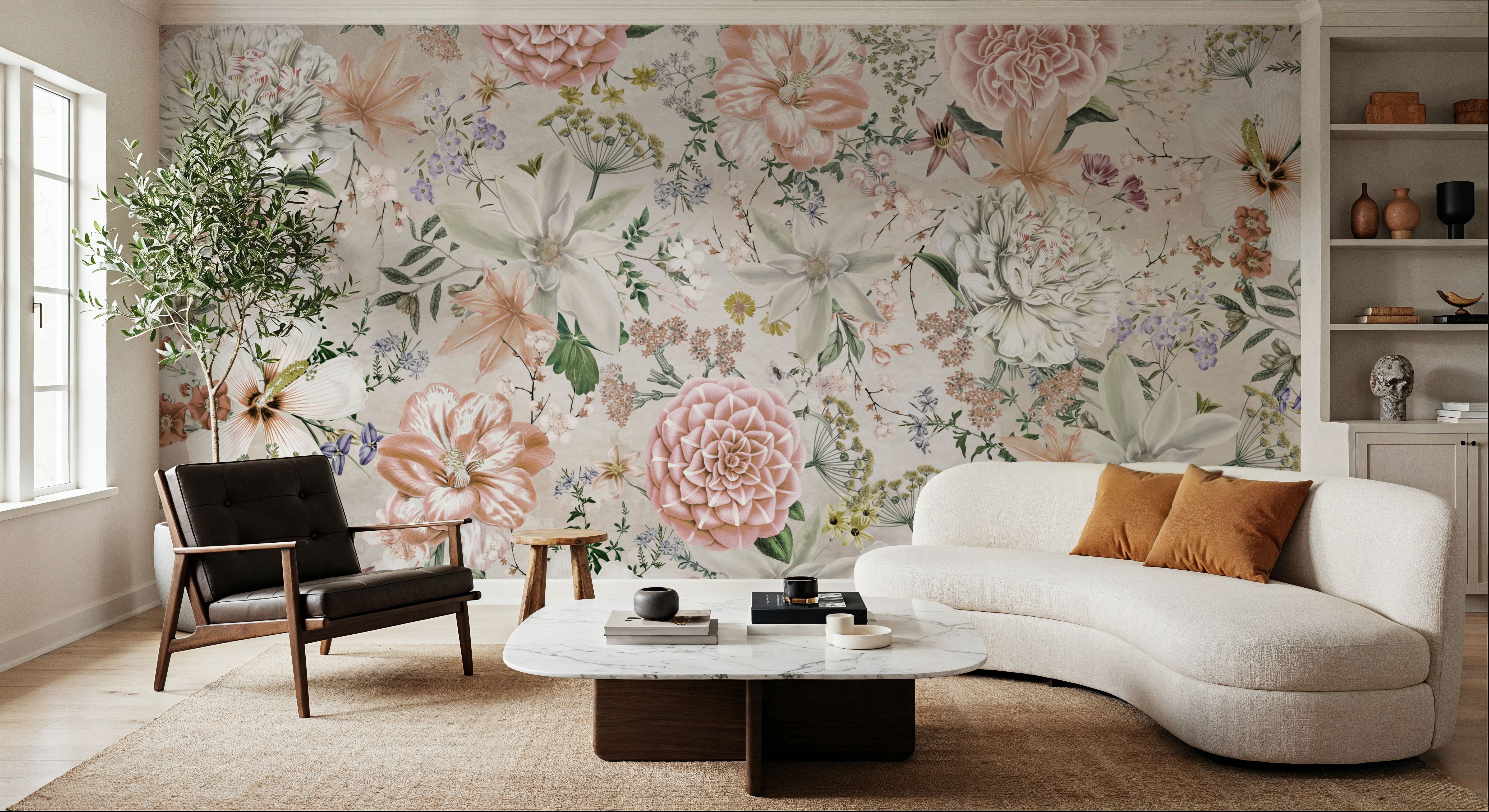 Flowers and Stripes , Tapeten