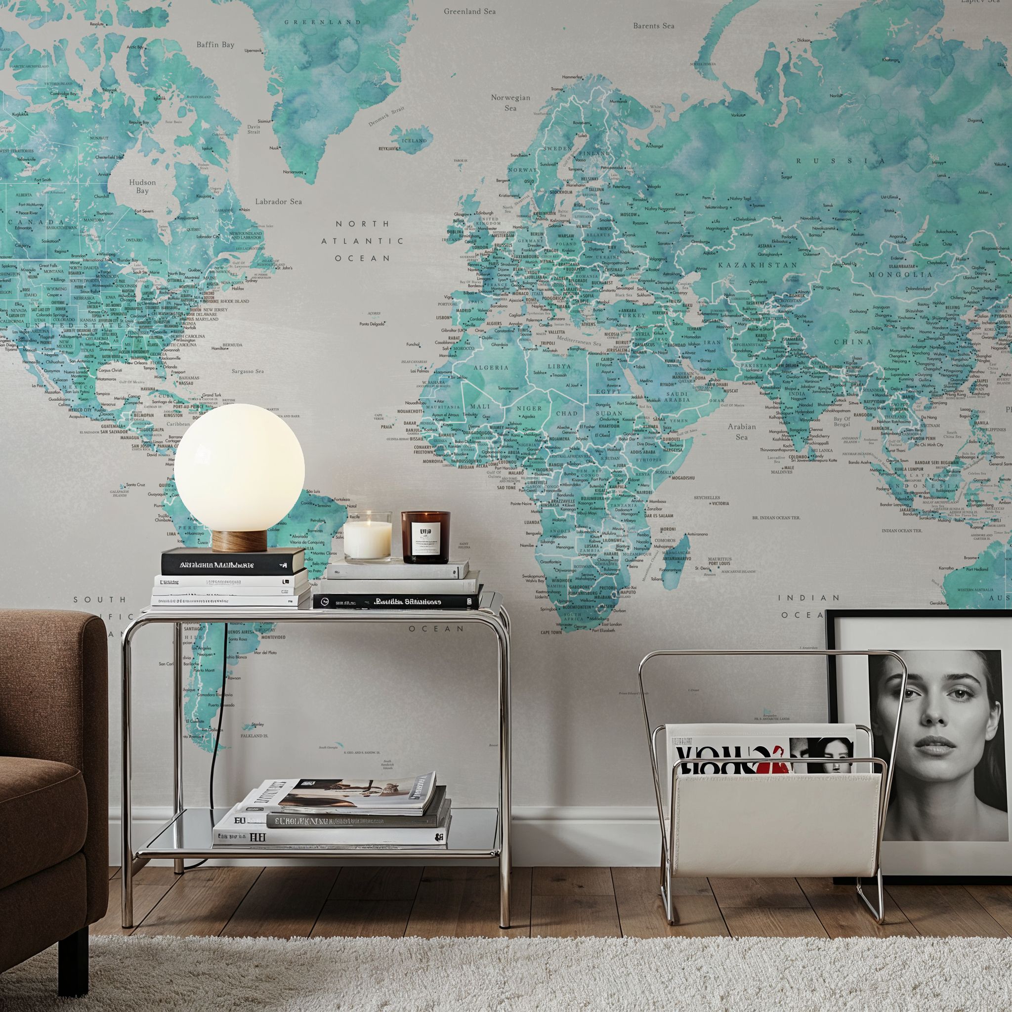 World Map Cities - Harriet