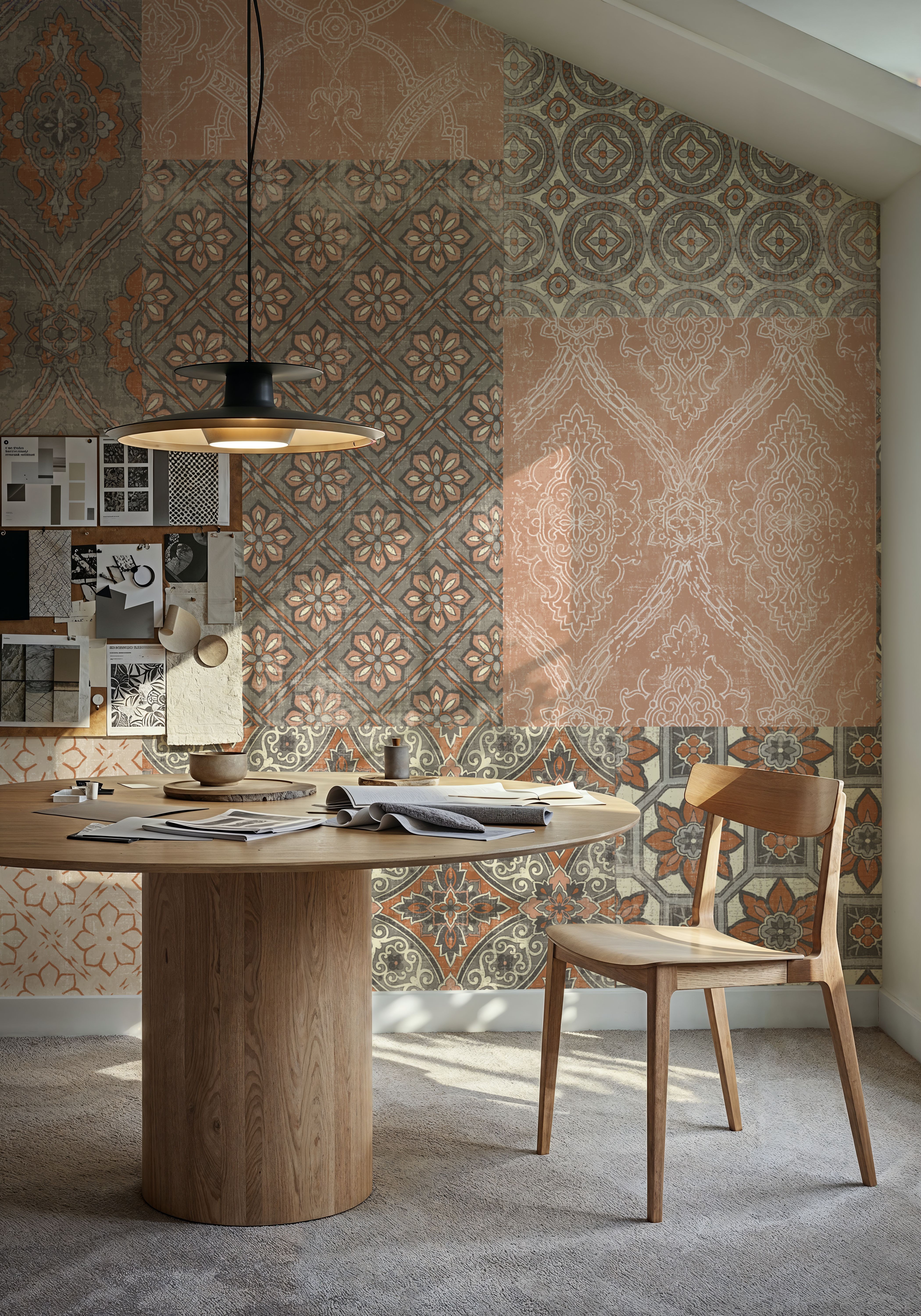 Venetian Patchwork I Orange Gray