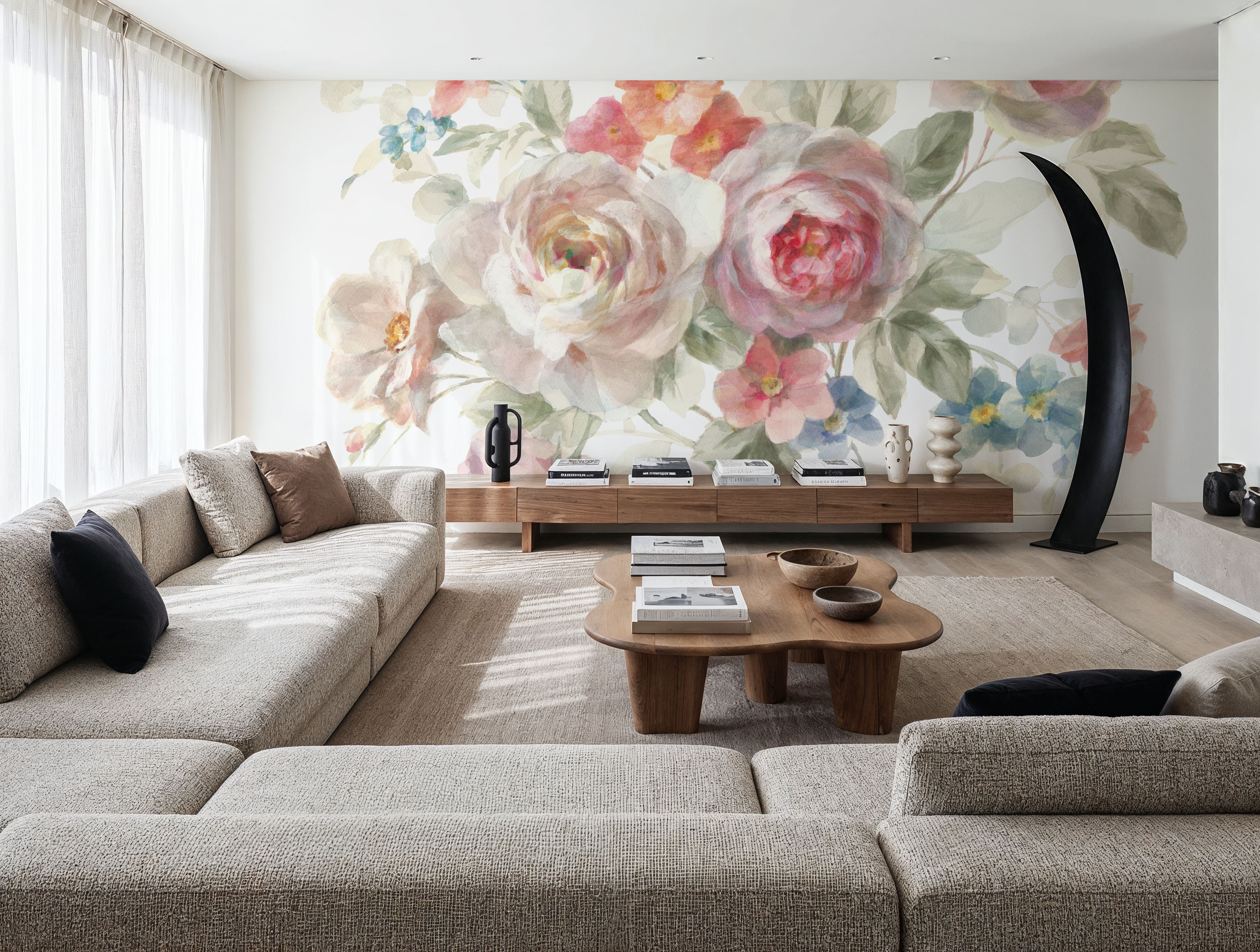 Cottage Garden on White