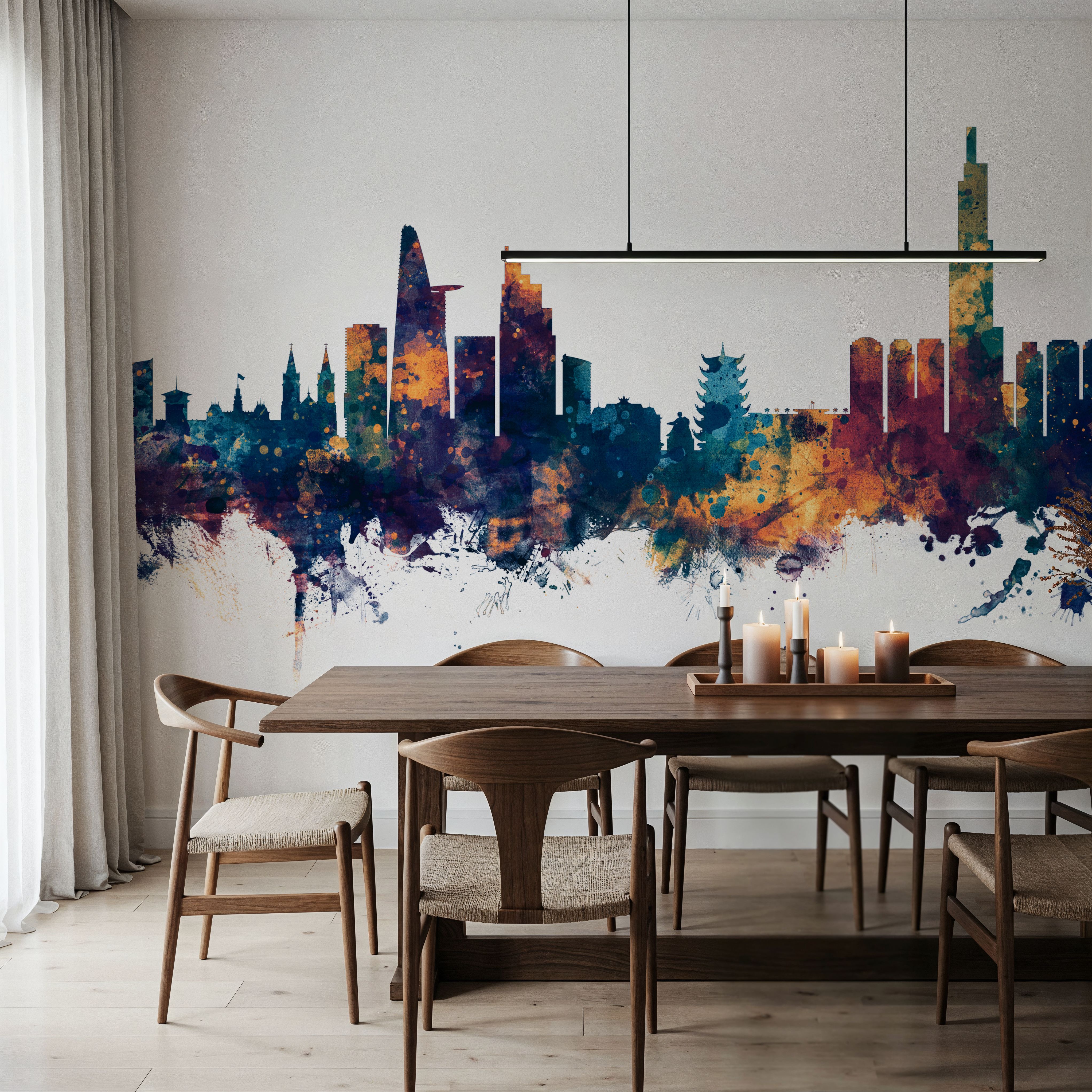 Ho Chi Minh City Vietnam Skyline Blue & Bronze