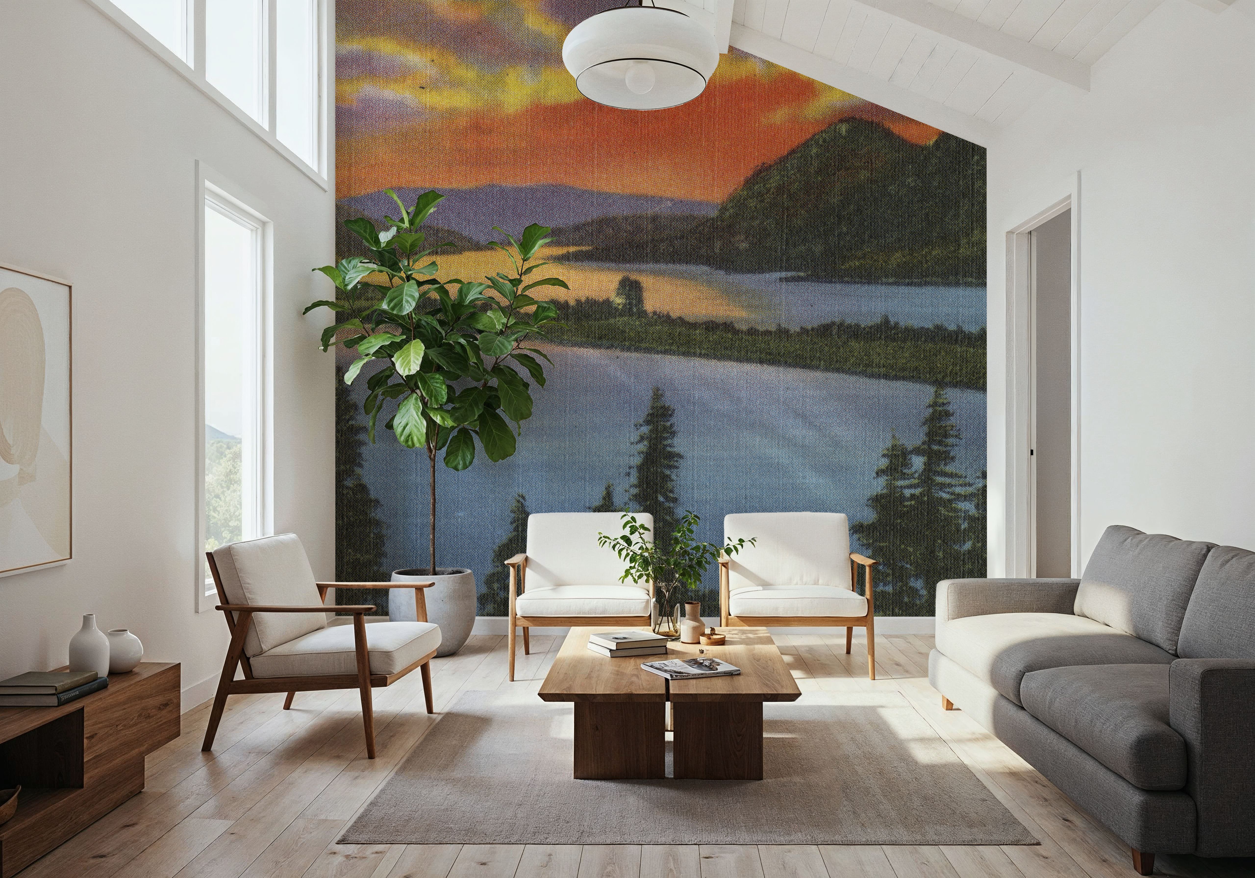 Columbia Sunset - Screenprint Postcard