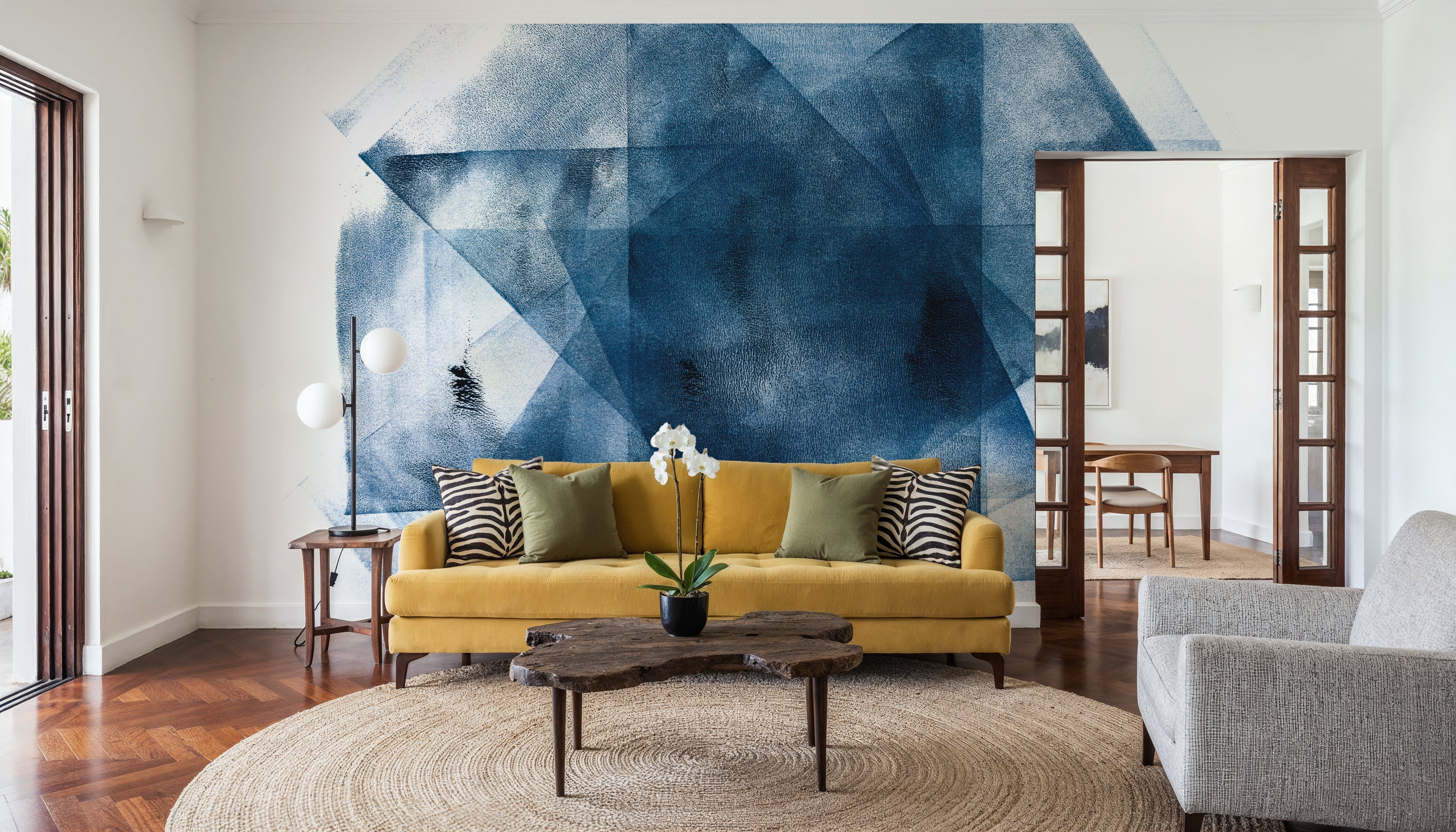 Blue Geometric Abstract Star