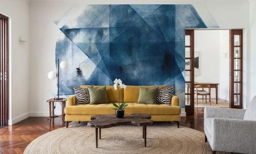 Blue Geometric Abstract Star