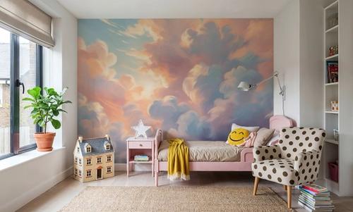 Clouding, Pink & Lavender