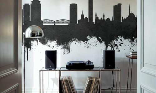 Cairo Egypt Skyline Black & White