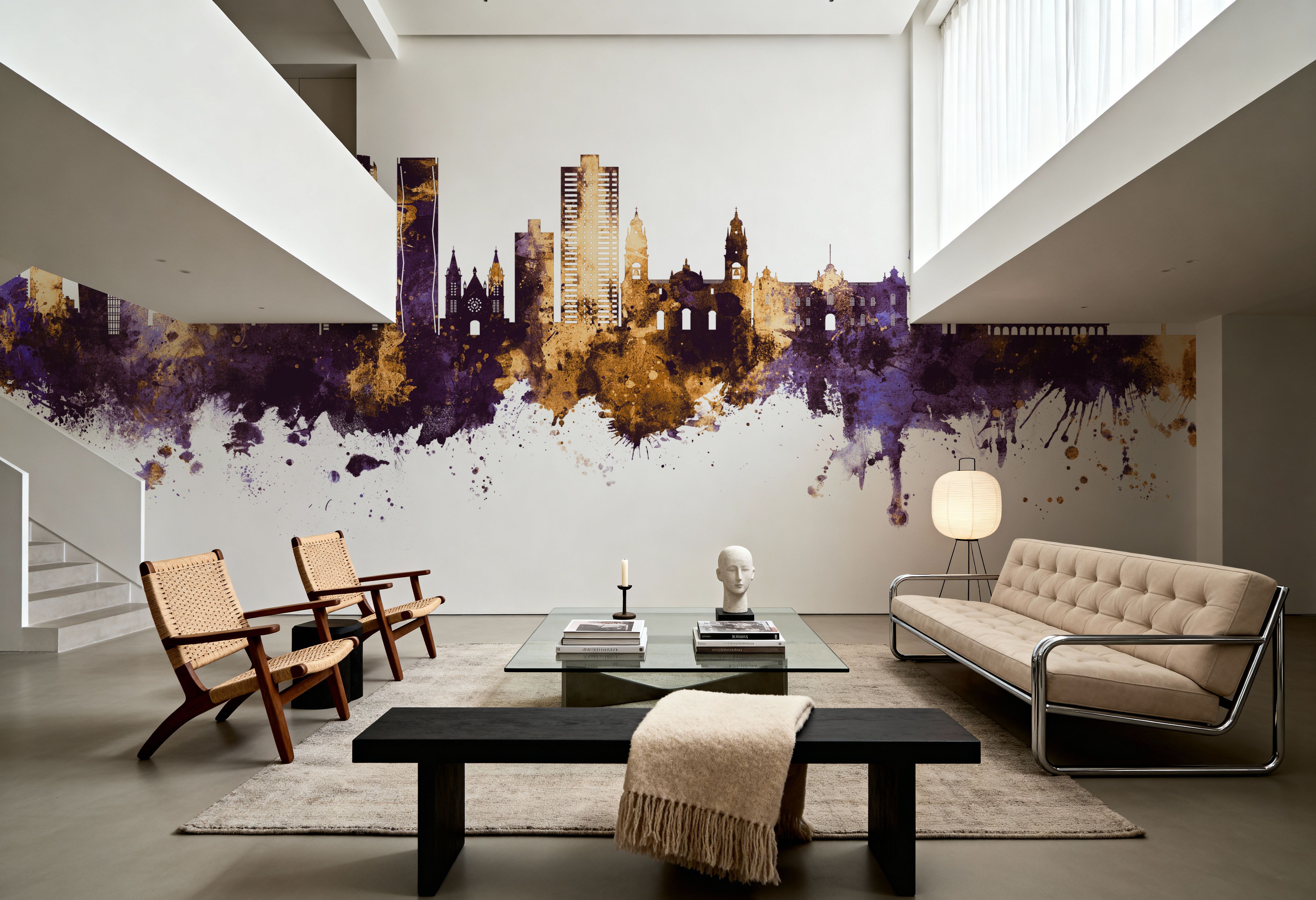 Lima Peru Skyline Purple & Gold