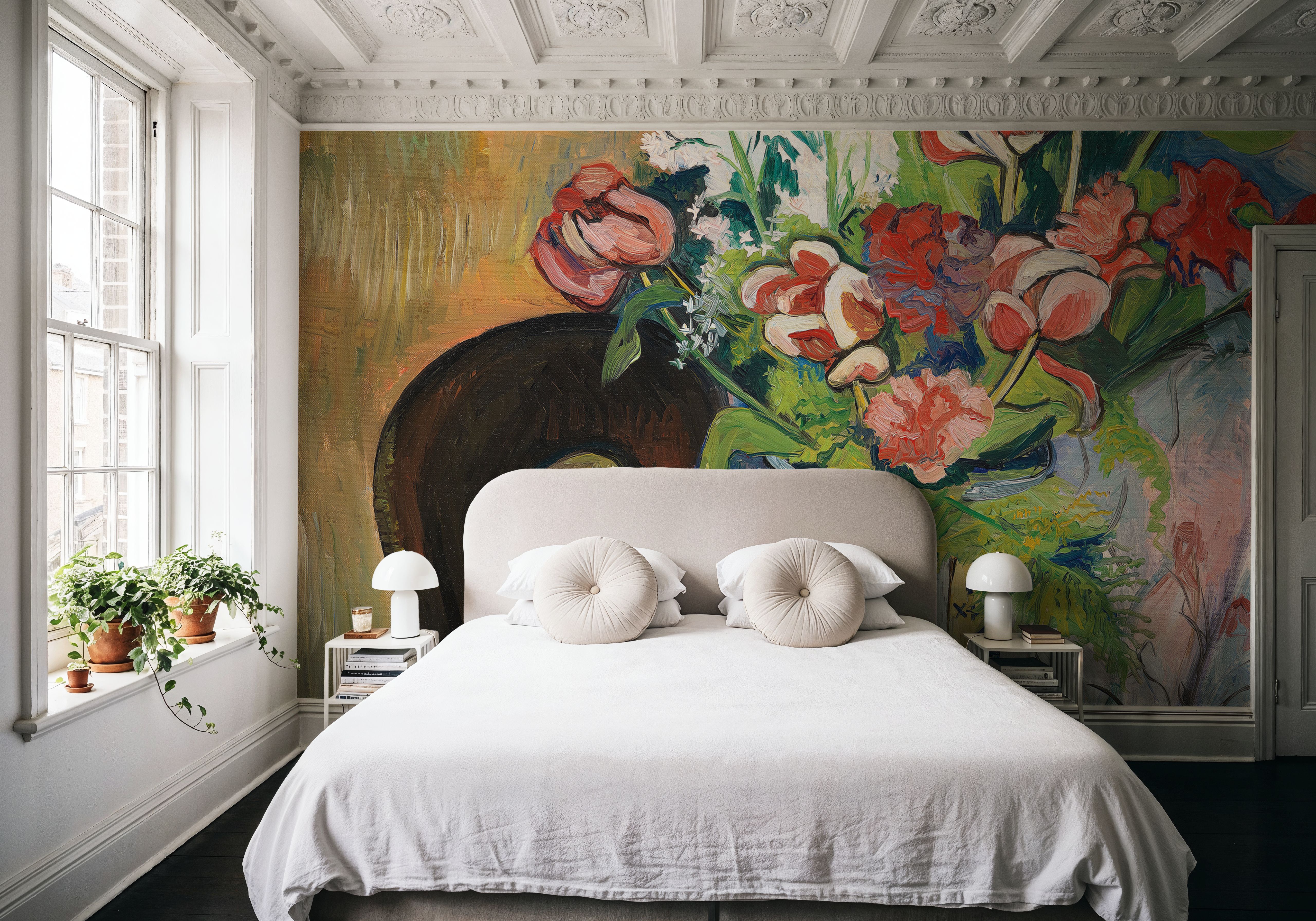 Etruscan Vase with Flowers, Tapeten