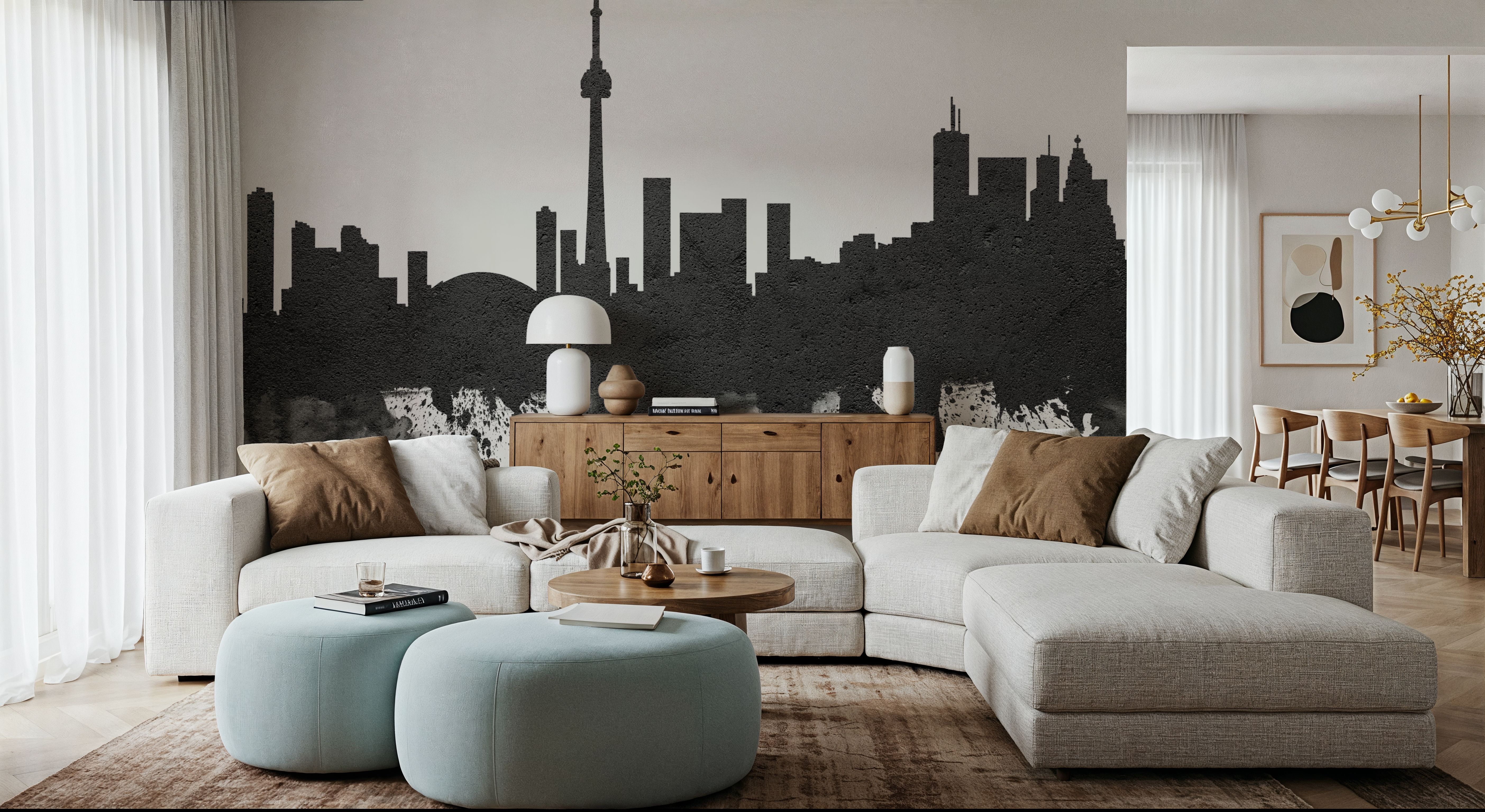 Toronto Canada Skyline Black & White