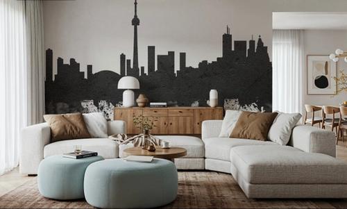 Toronto Canada Skyline Black & White