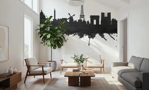 Paris Skyline Black & White