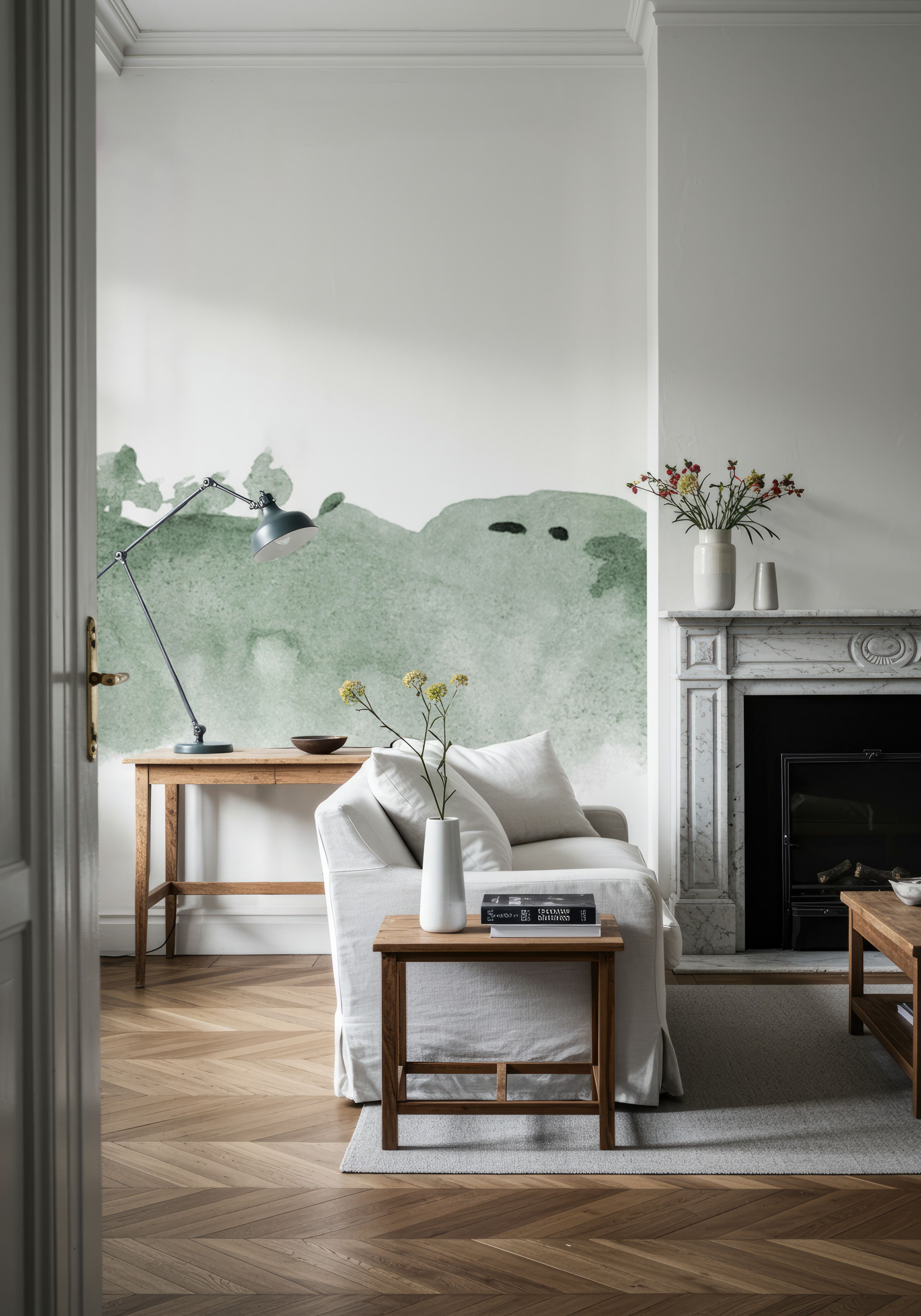 Tranquil Hillside, Forest Green