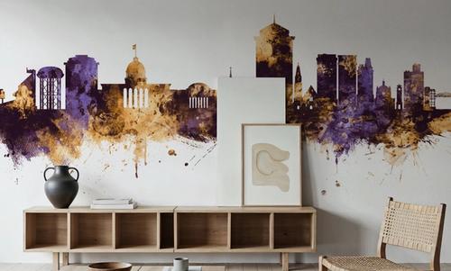 Montgomery Alabama Skyline Purple & Gold