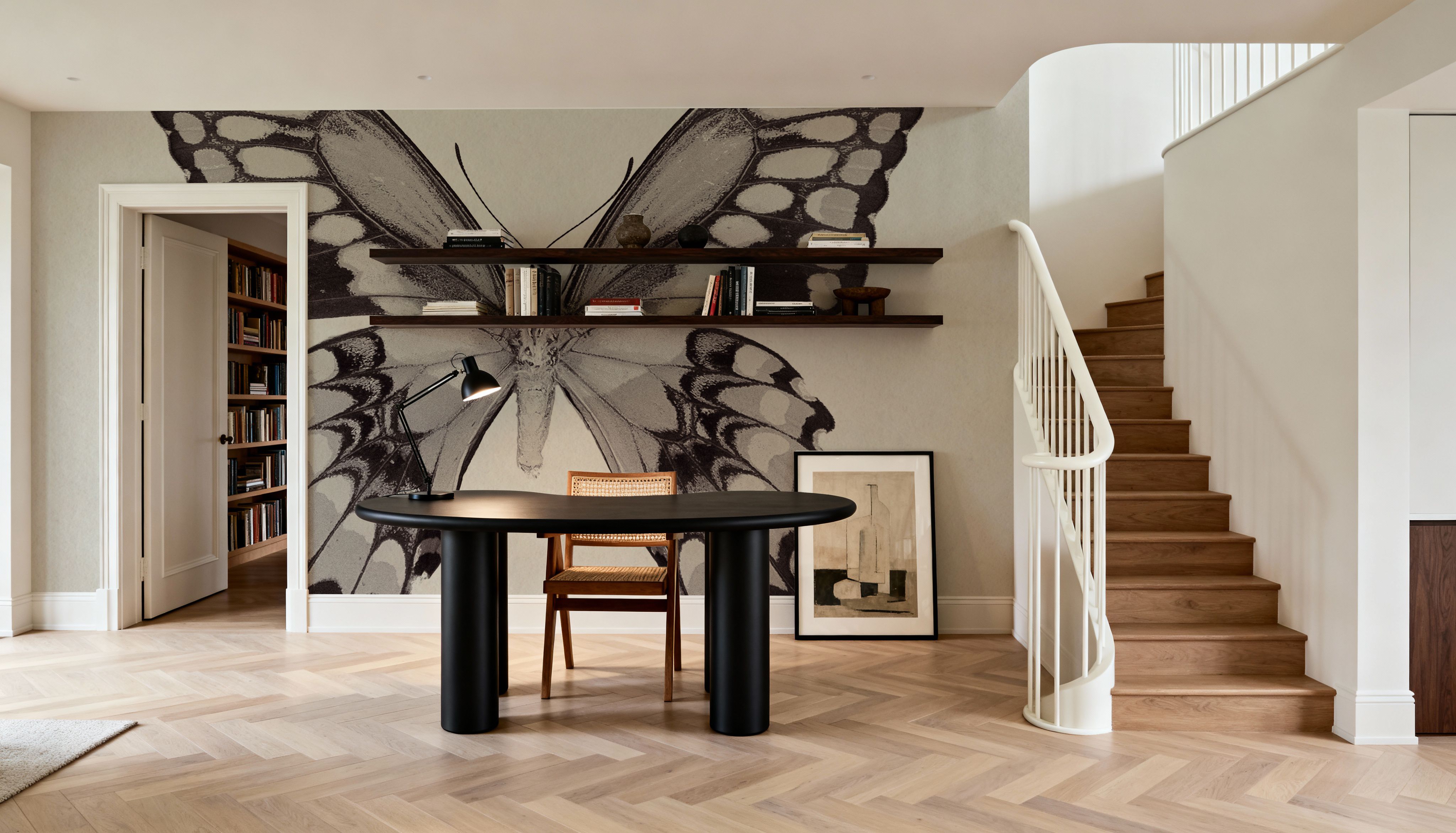 Butterfly VI Gray, Wallpaper