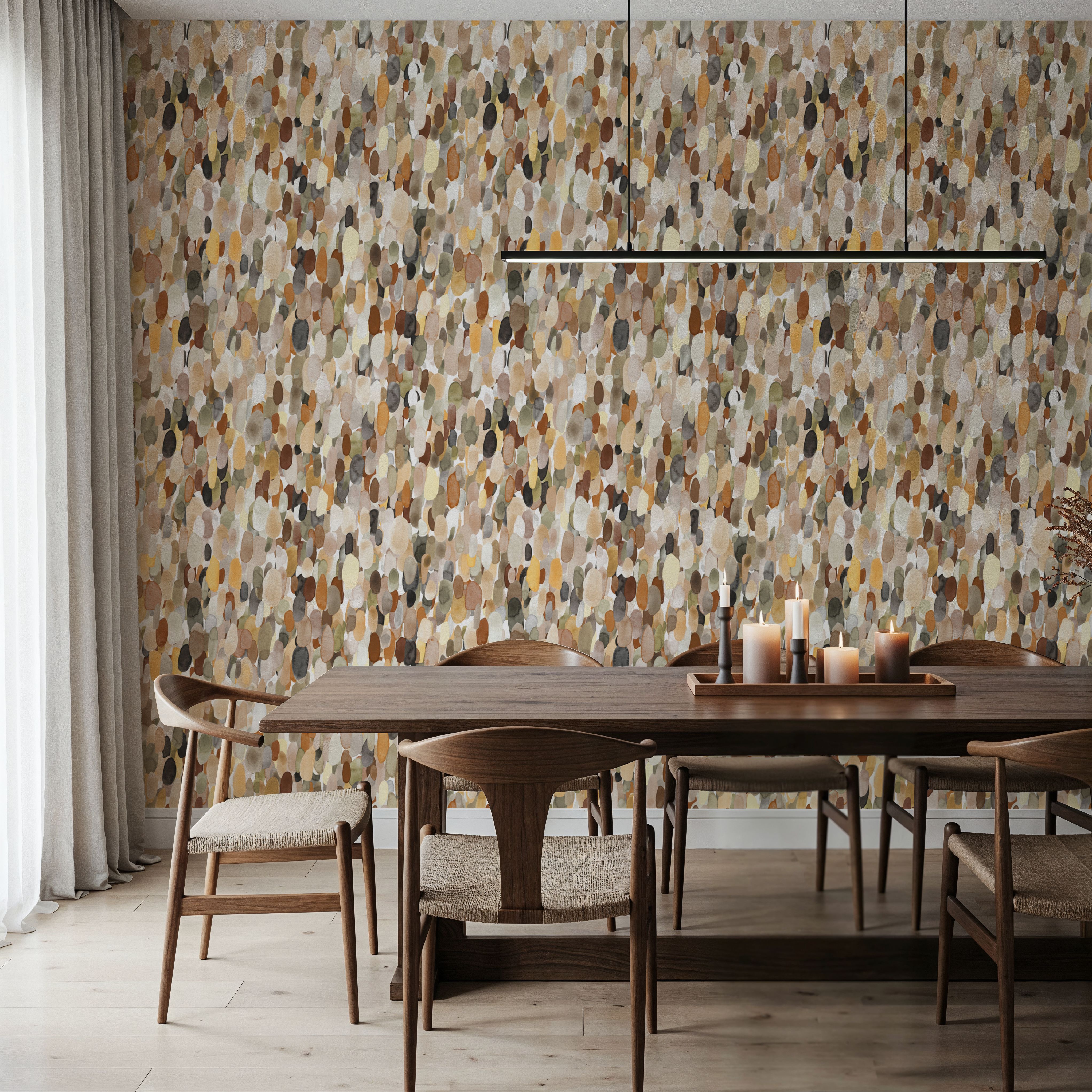 Multi Spots, Beige Earth, Tapeten