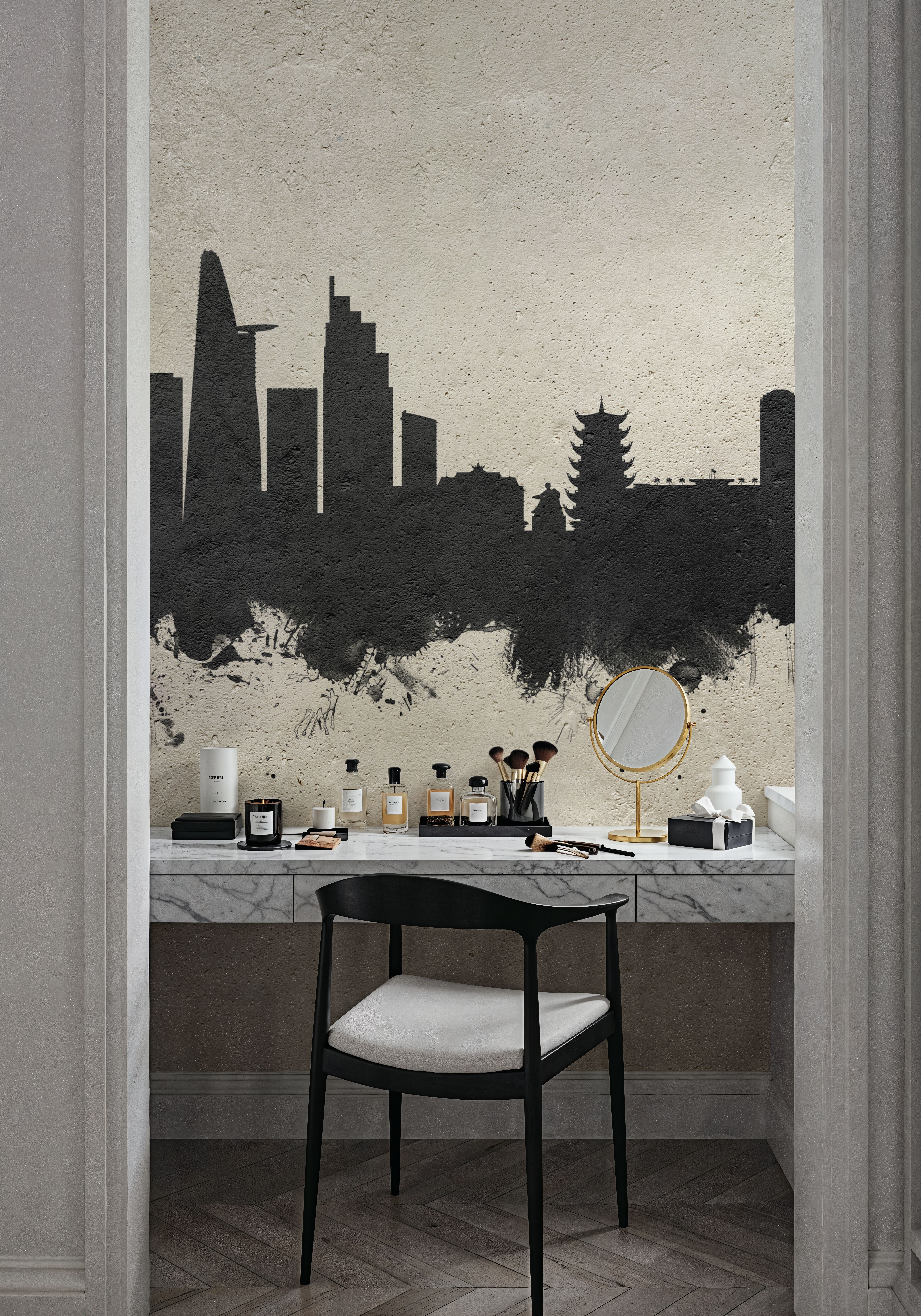 Ho Chi Minh City Vietnam Skyline Concrete