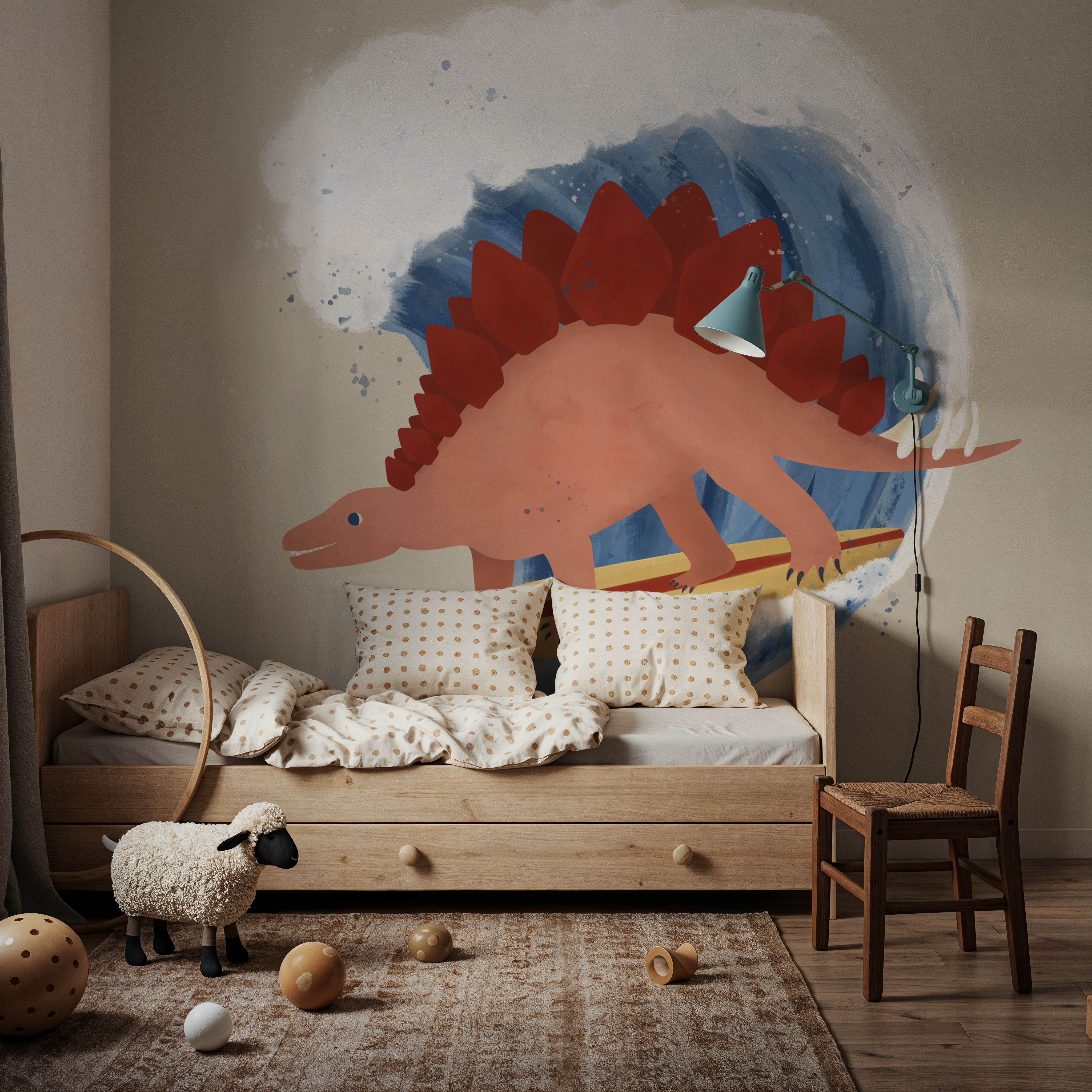 Surfing Stegosaurus