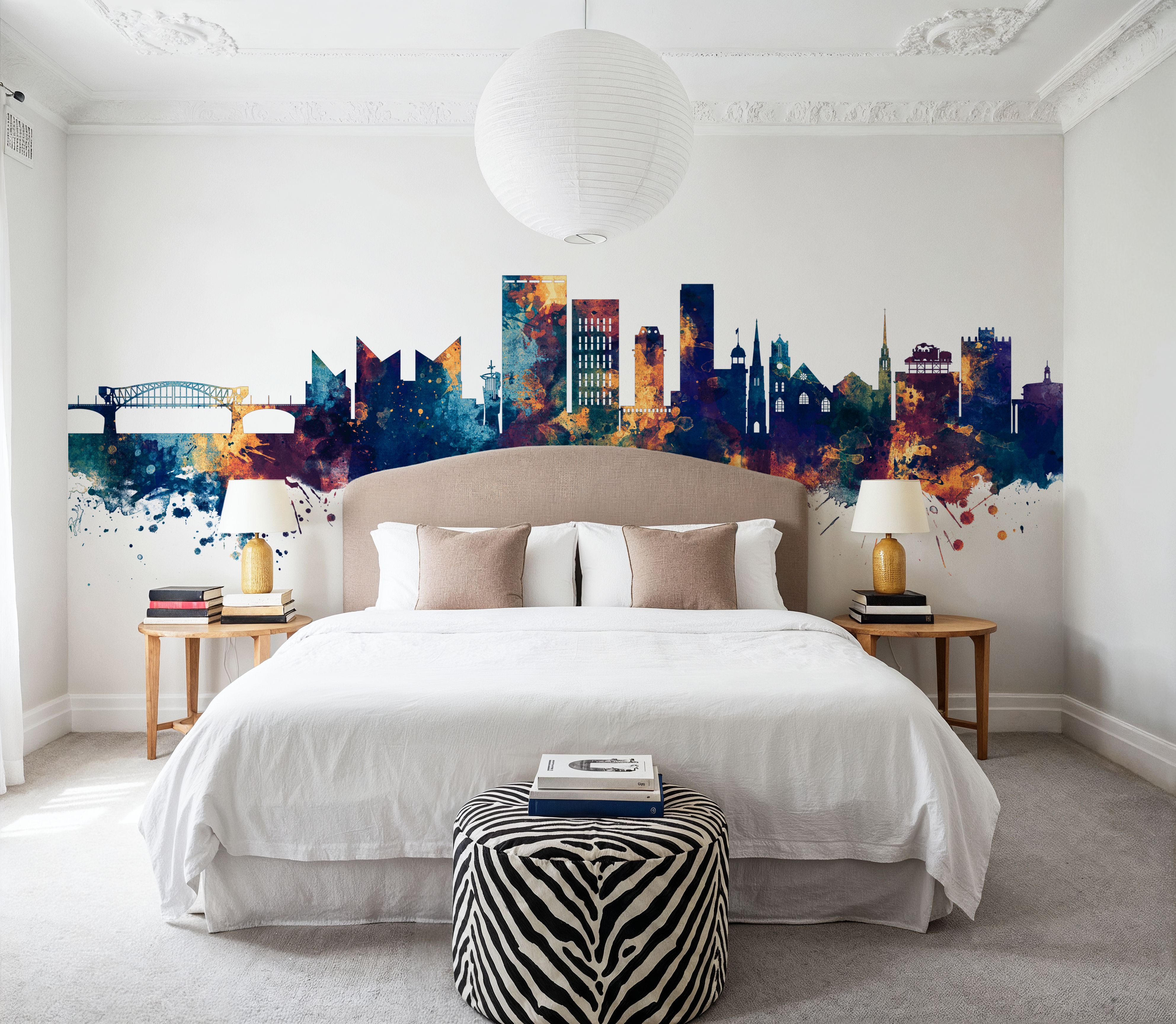 Chattanooga Tennessee Skyline Blue & Bronze