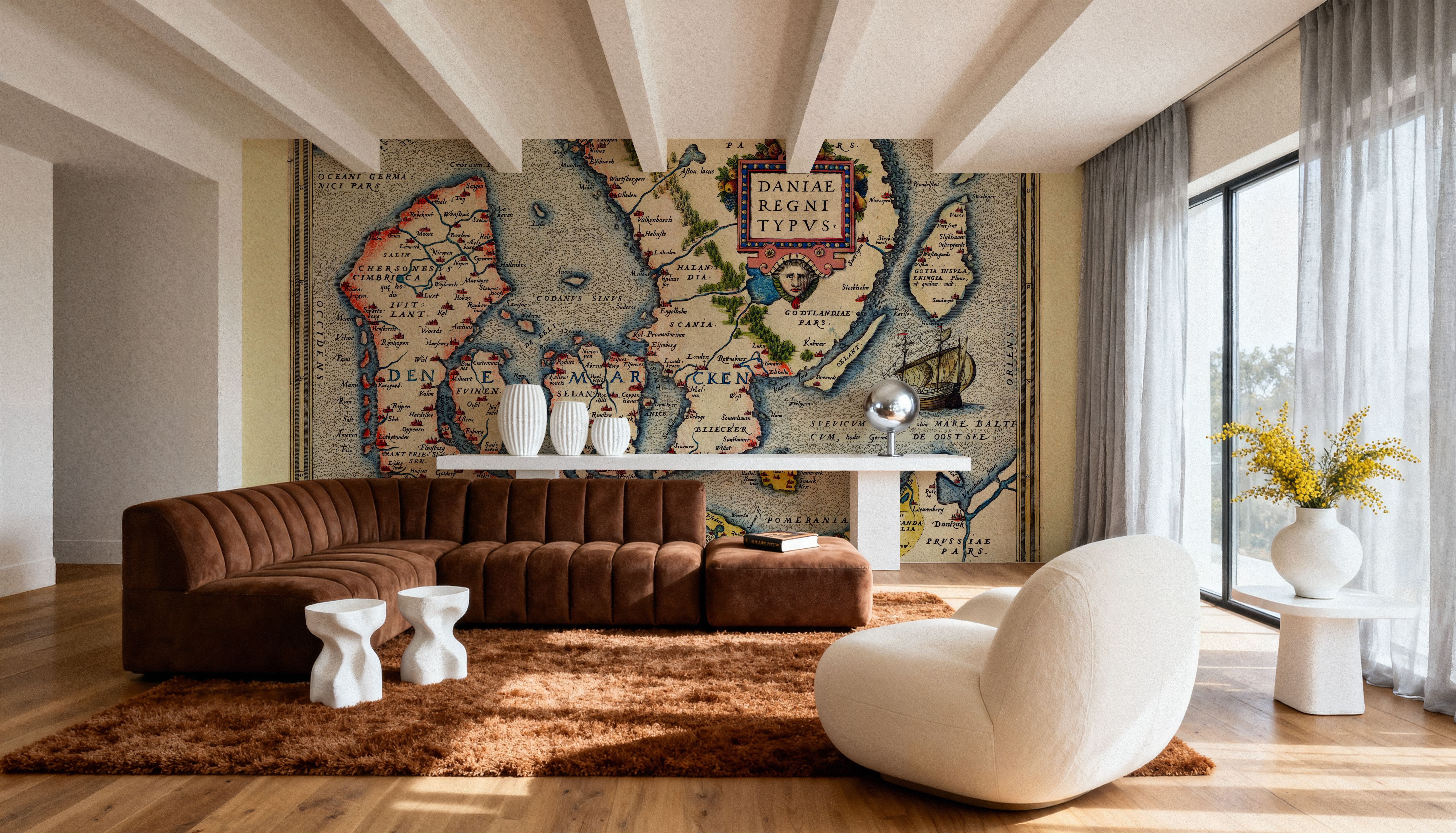 Old Map of Denmark 1570