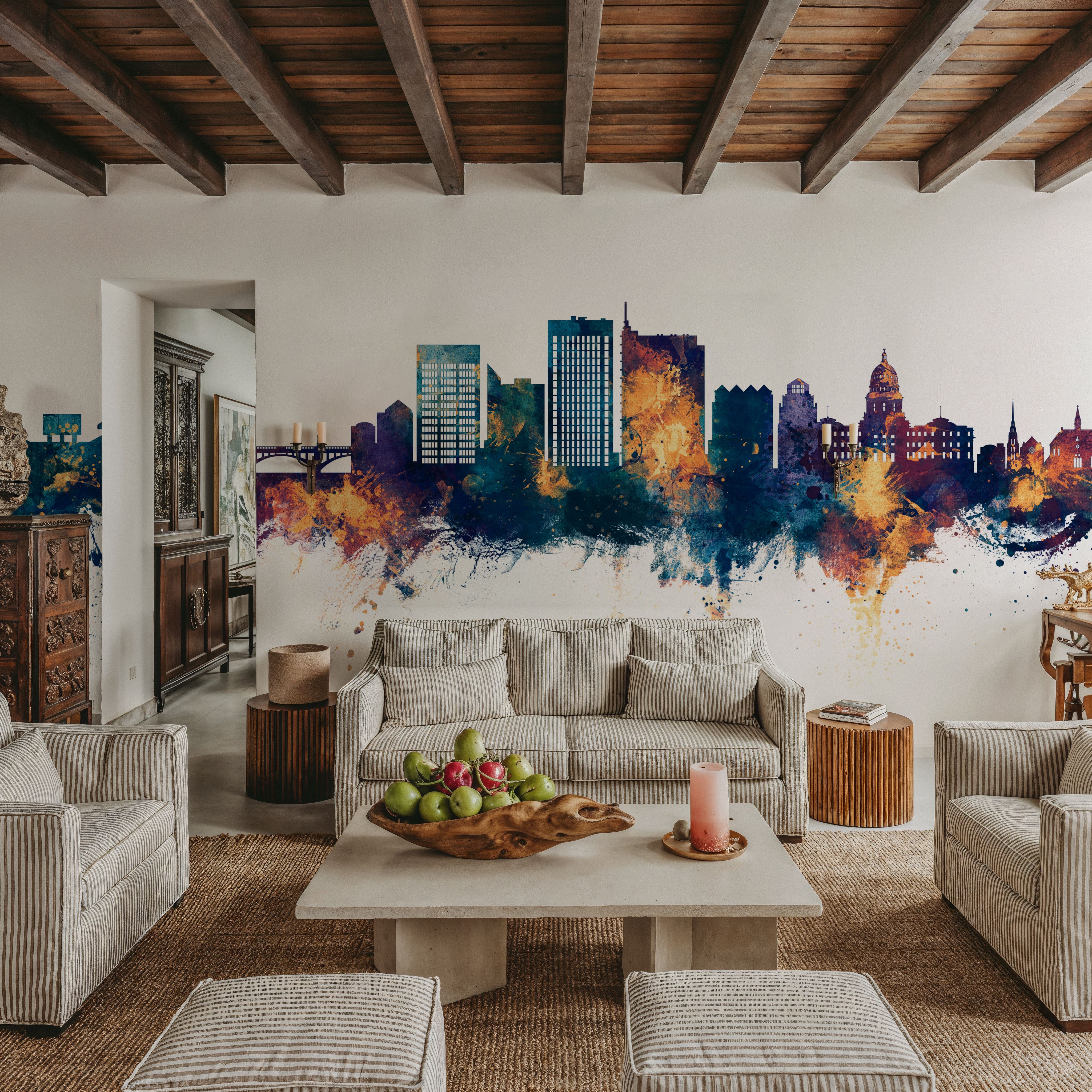 Boise Idaho Skyline Blue & Bronze