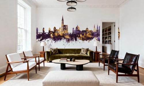 Strasbourg France Skyline Purple & Gold