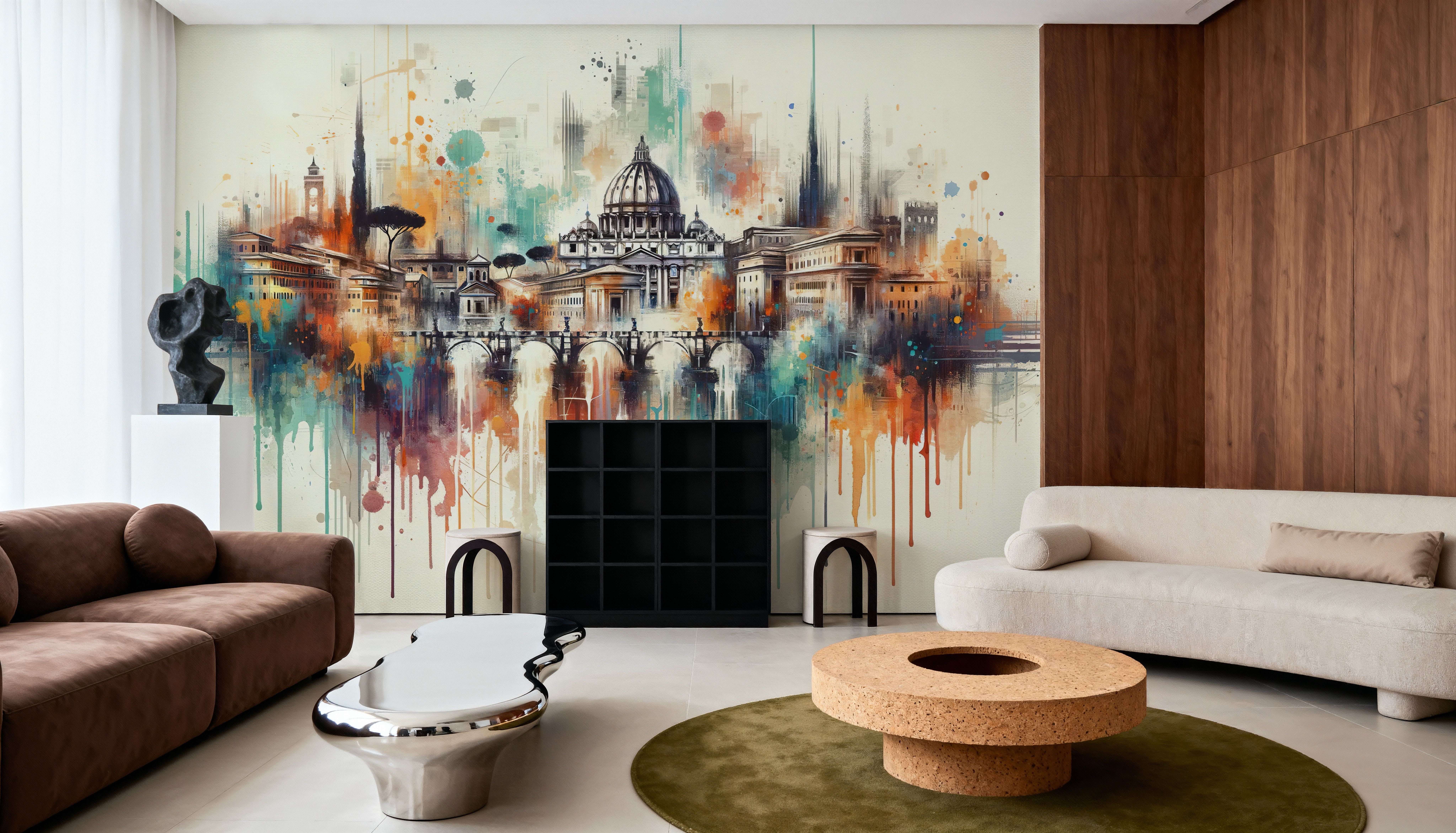 Watercolor Skyline Rome II
