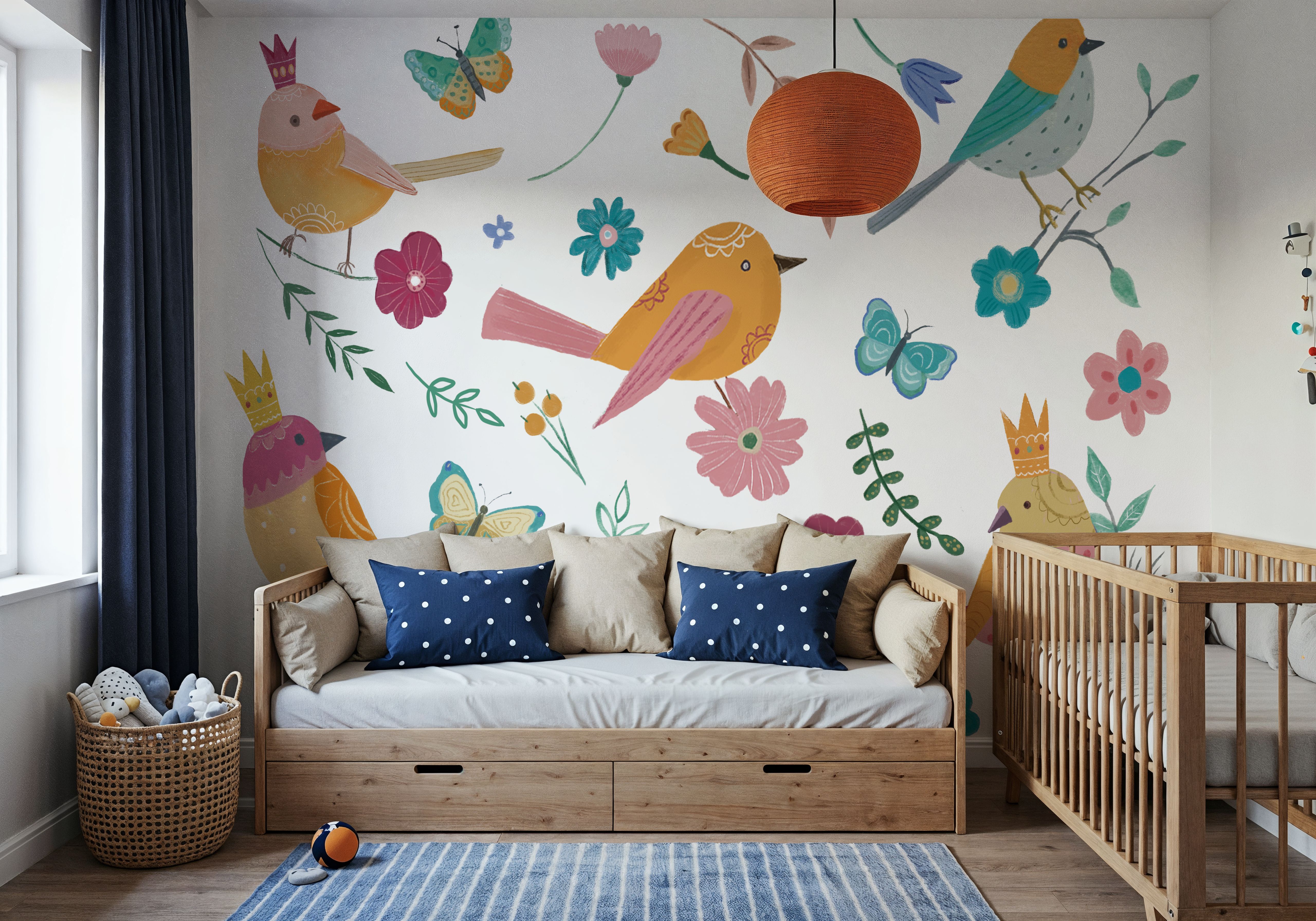 Royal Birds on White