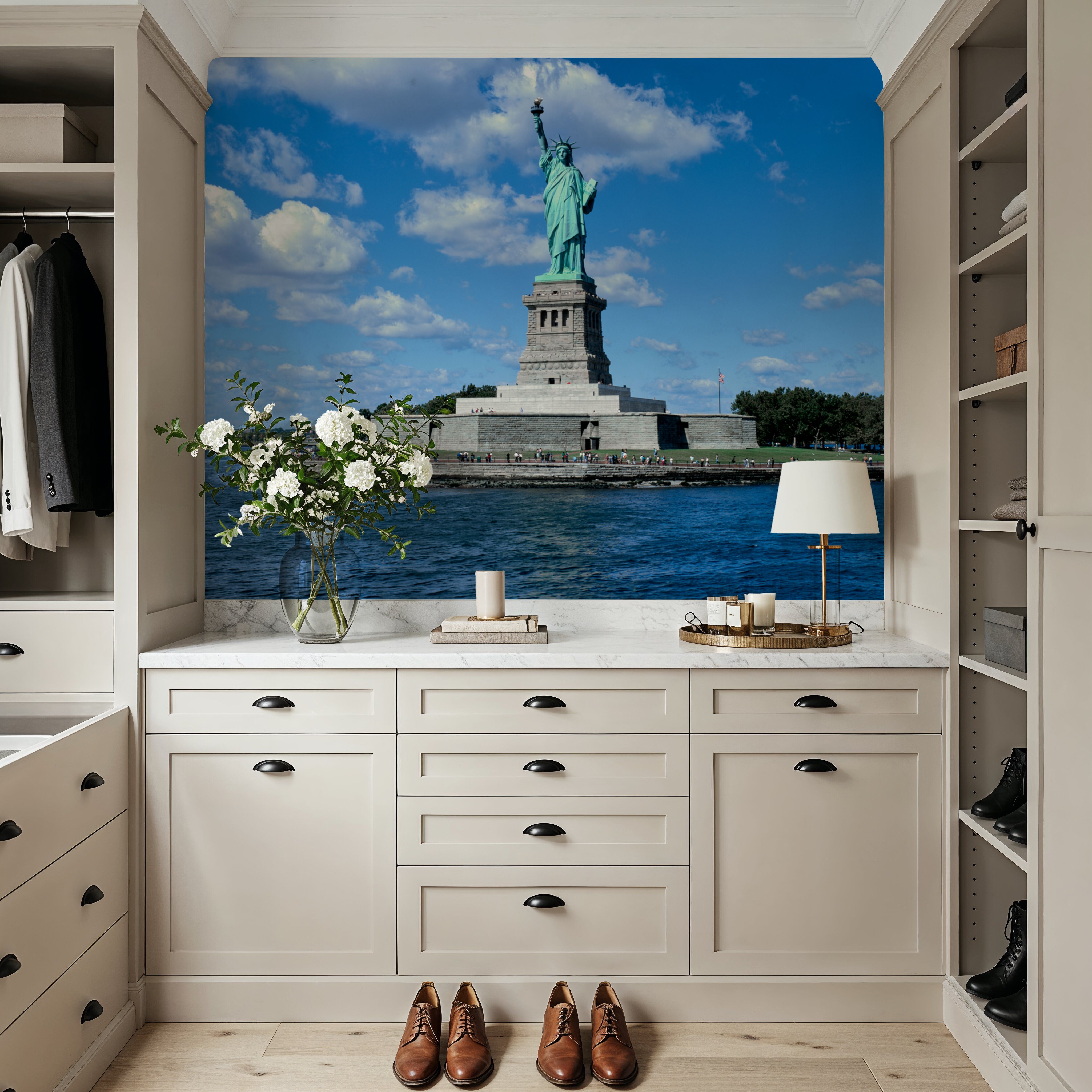 Clouds over the Statue of Liberty