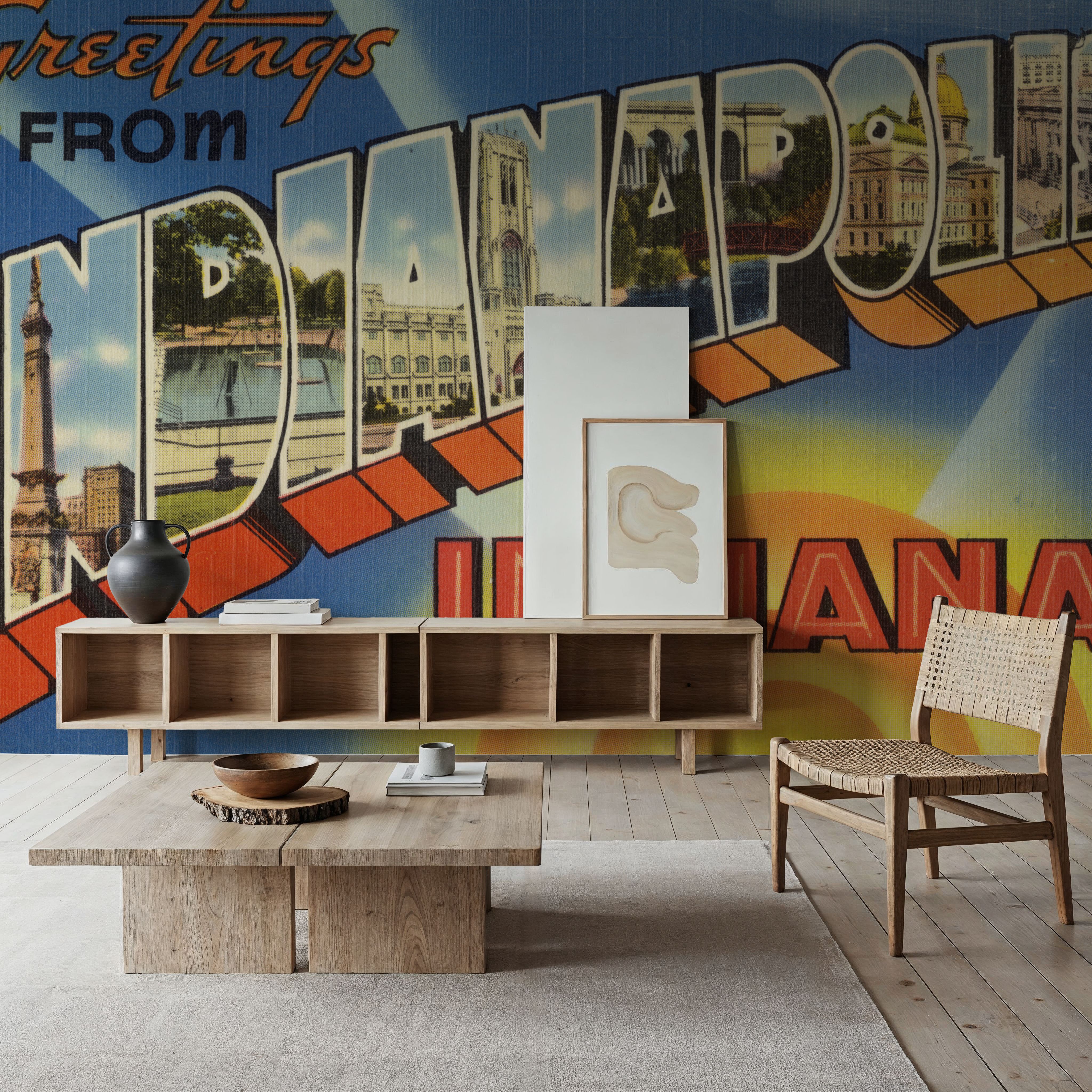 Greetings from Indianapolis - Screenprint Postcard