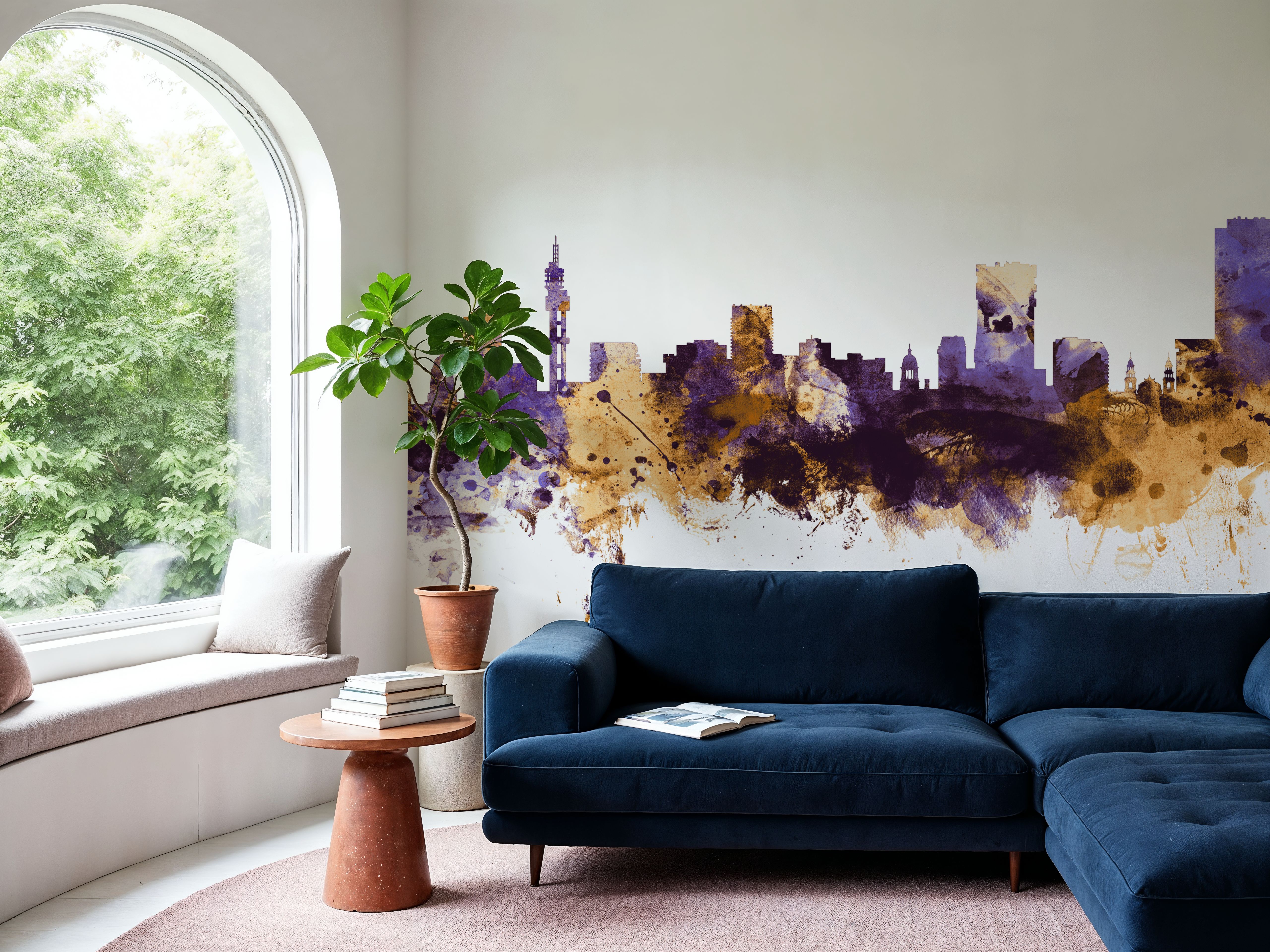 Pretoria South Africa Skyline Purple & Gold