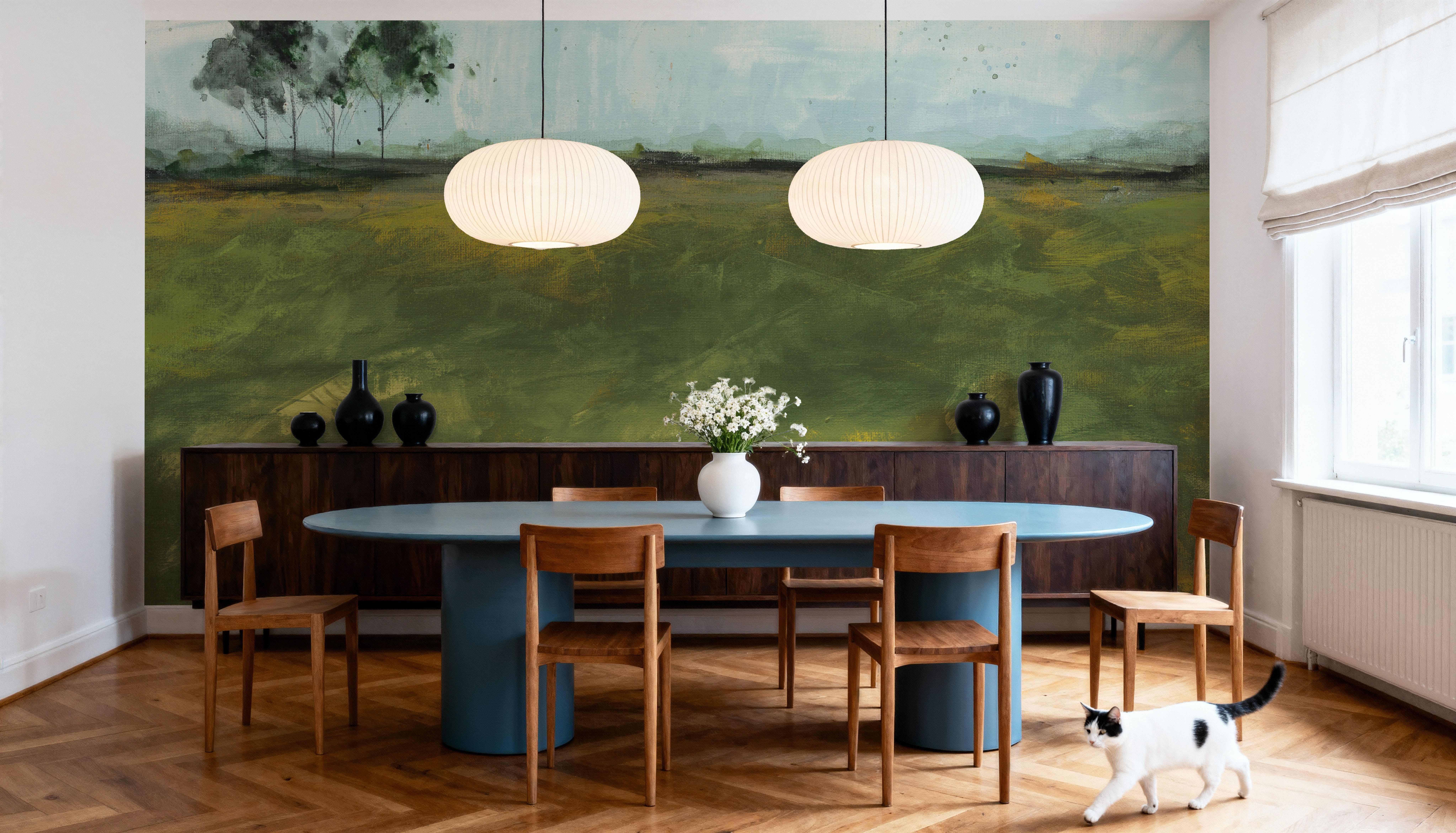 Over the Meadow Green