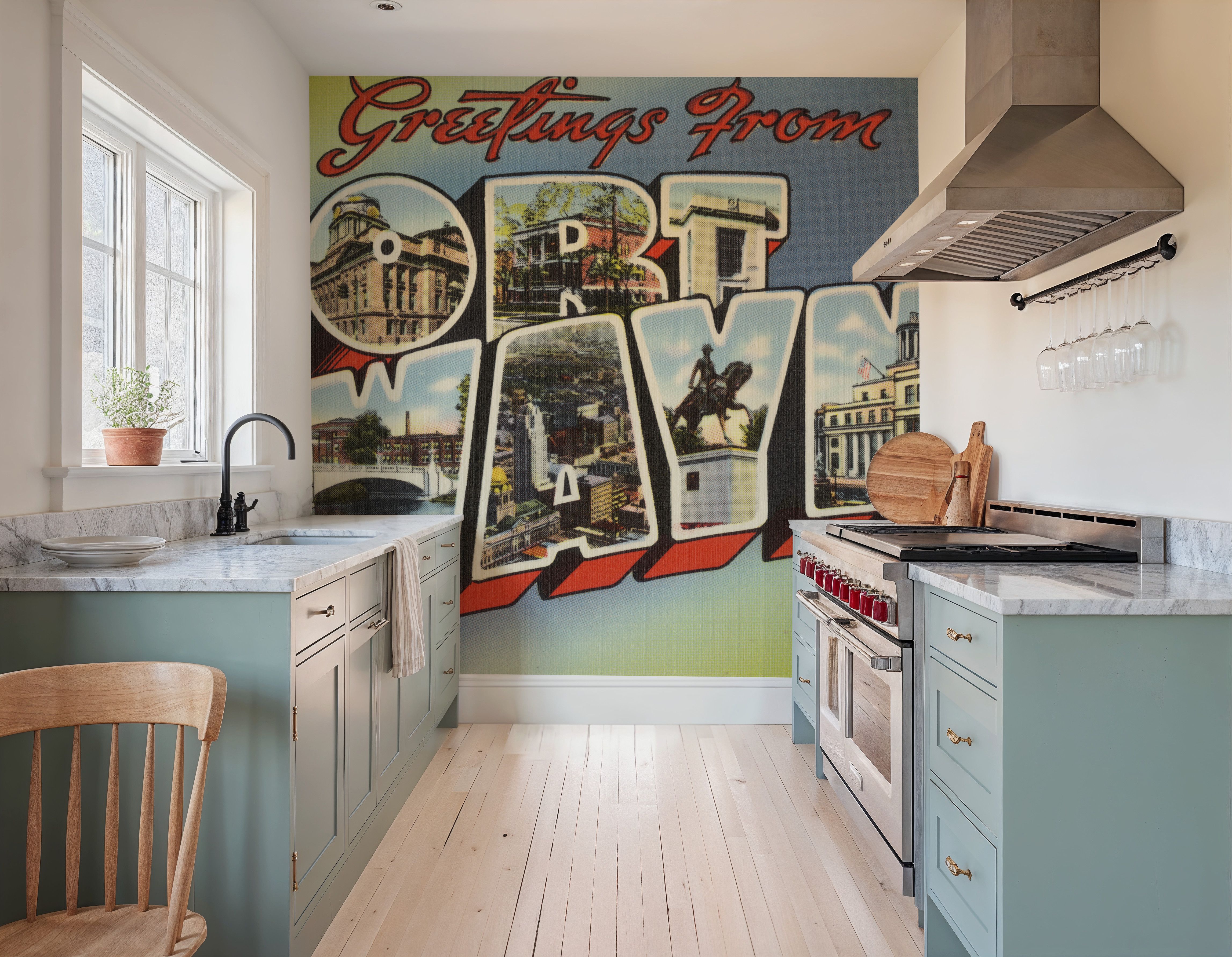 Greetings from Fort Wayne - Screenprint Postcard