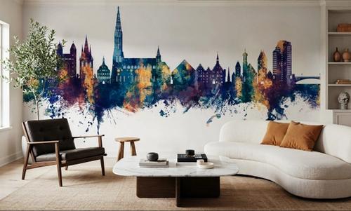 Ulm Germany Skyline Blue & Bronze
