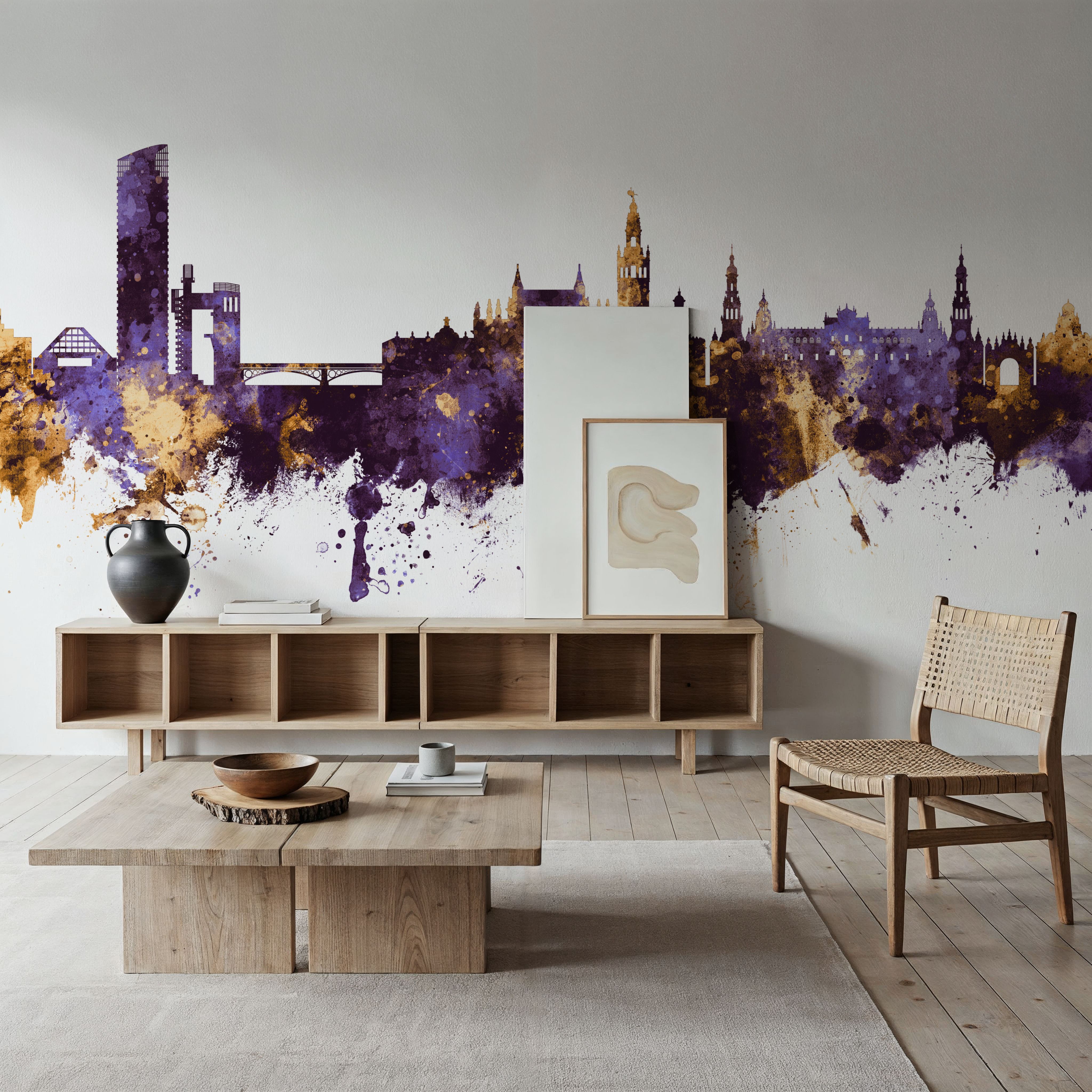 Sevilla Skyline Purple & Gold