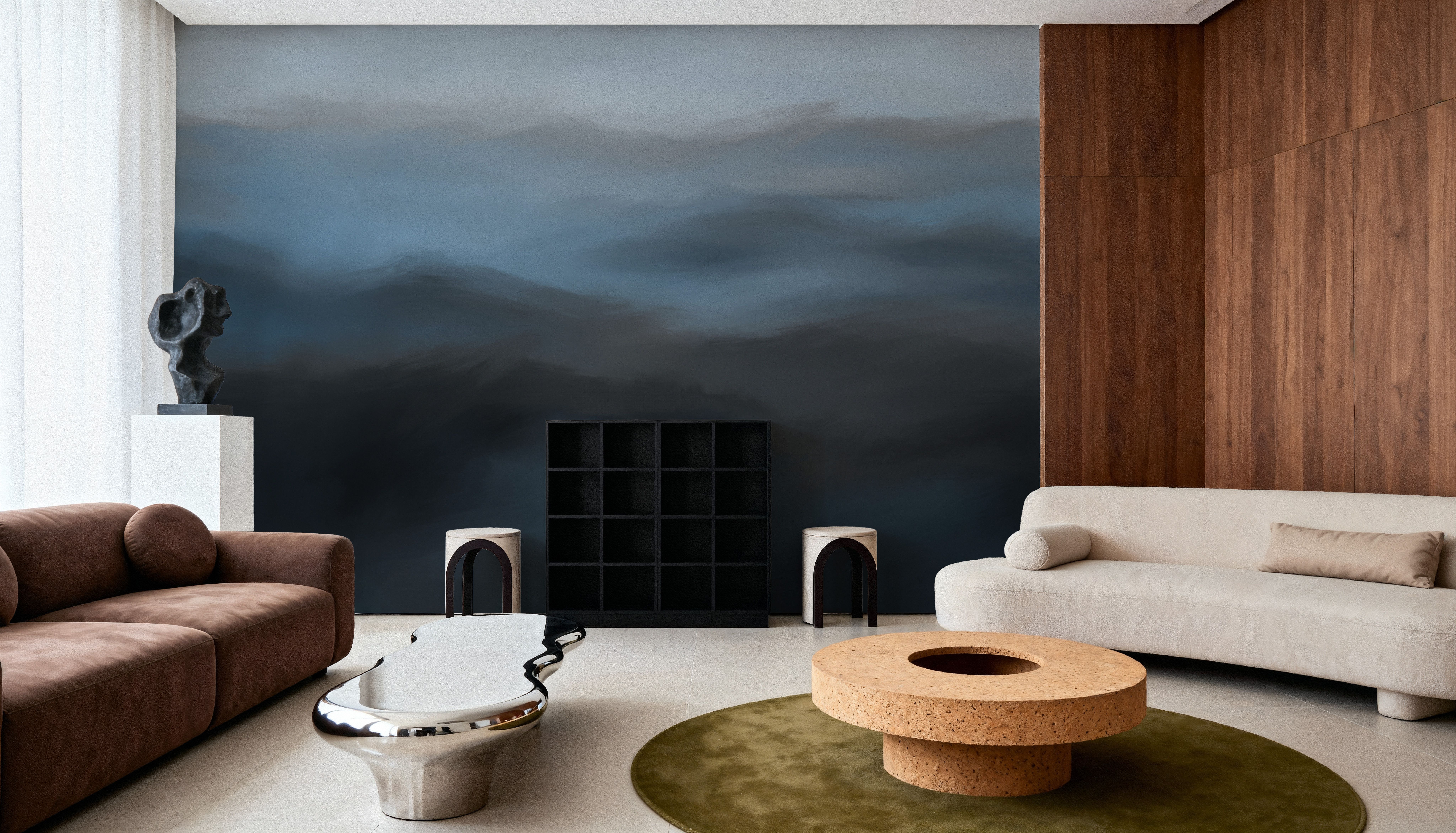 Beyond the Mountains, Teal, Wallpaper