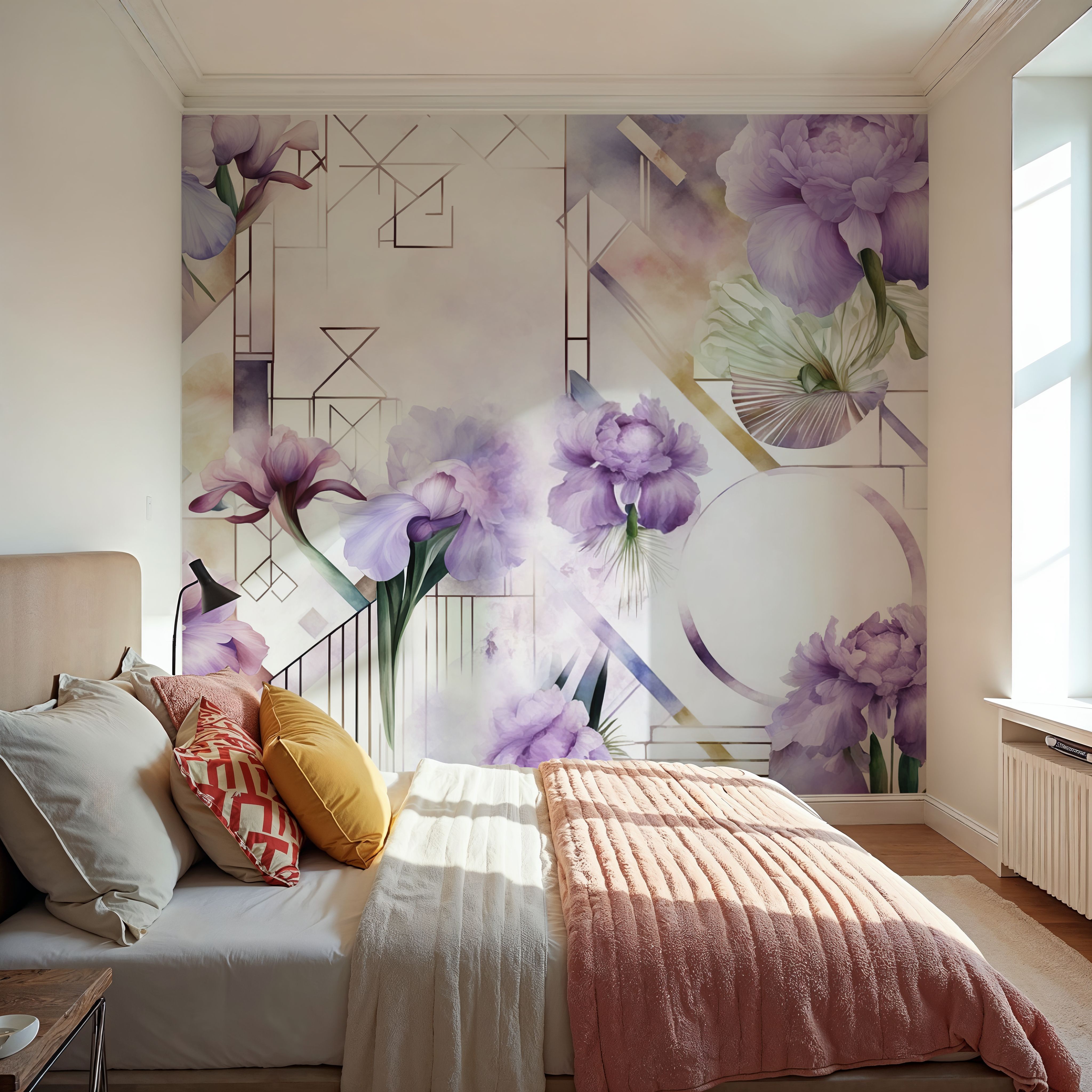 Watercolor Geometry Purple