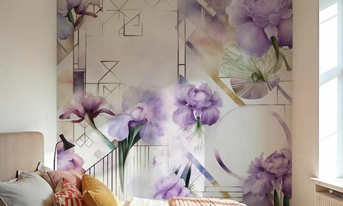 Watercolor Geometry Purple