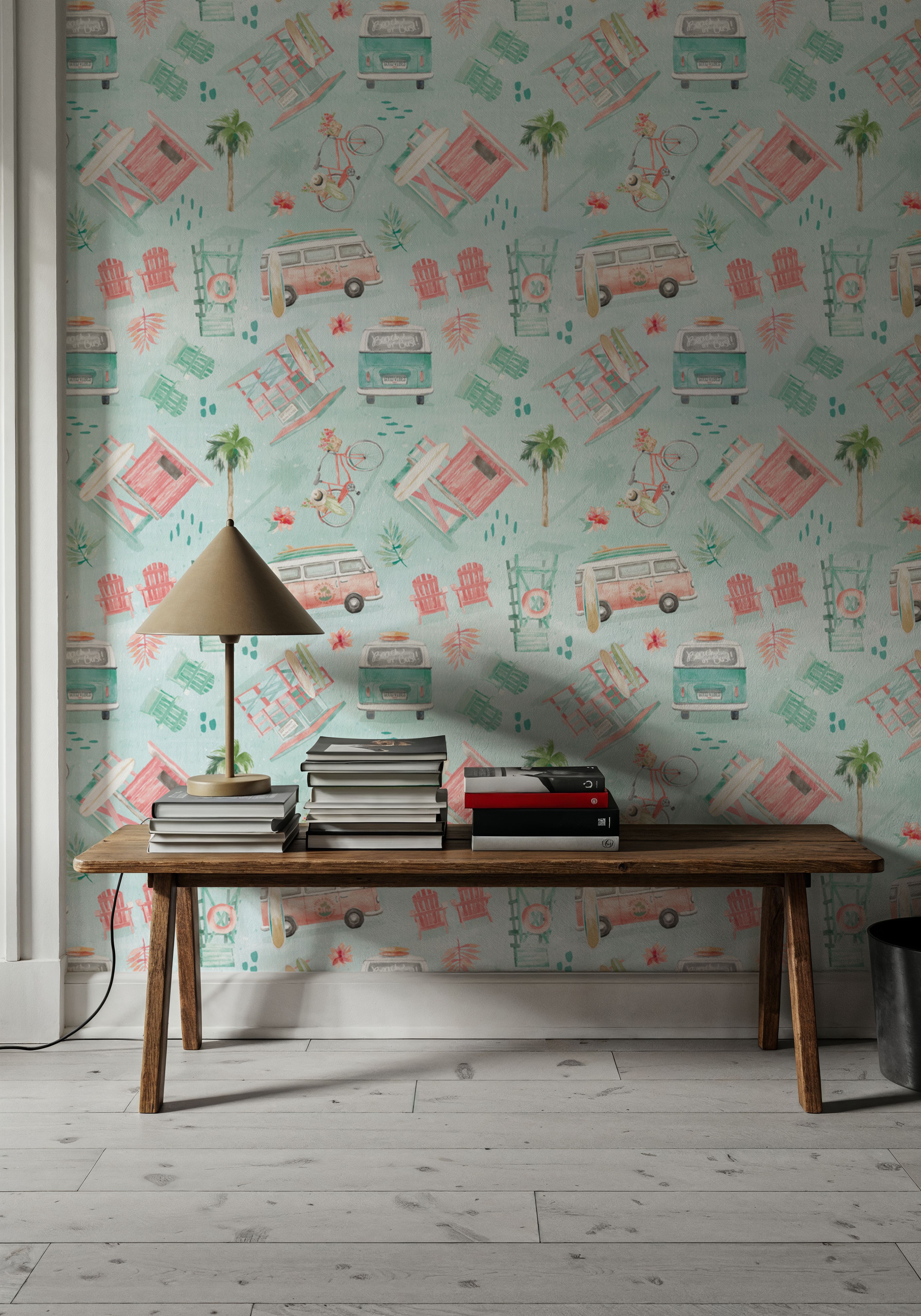 Surf Time Blue, Wallpaper